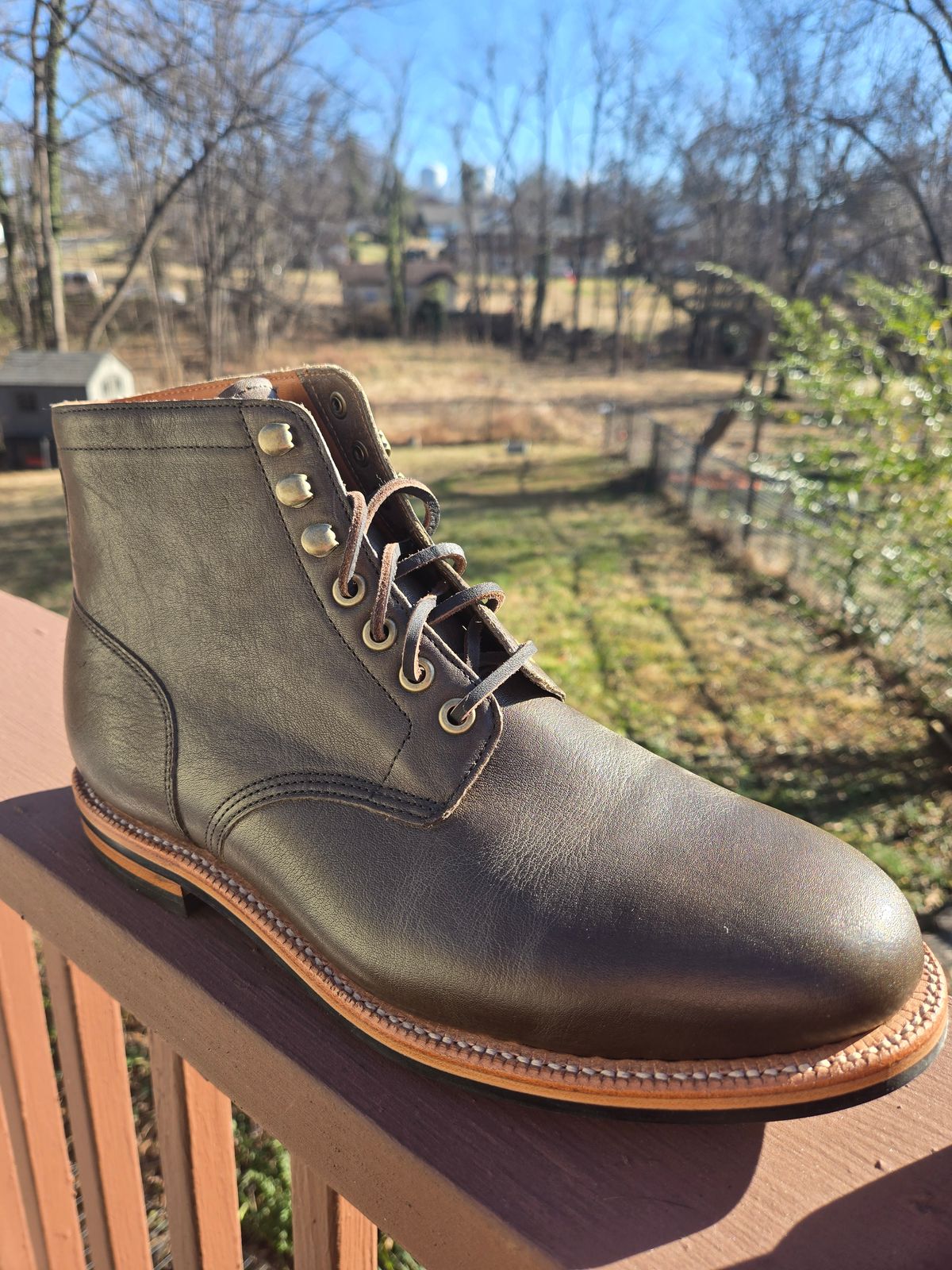 Photo by DrewsShoes on January 7, 2026 of the Grant Stone Diesel Boot in Maryam Jungle Kangaroo.