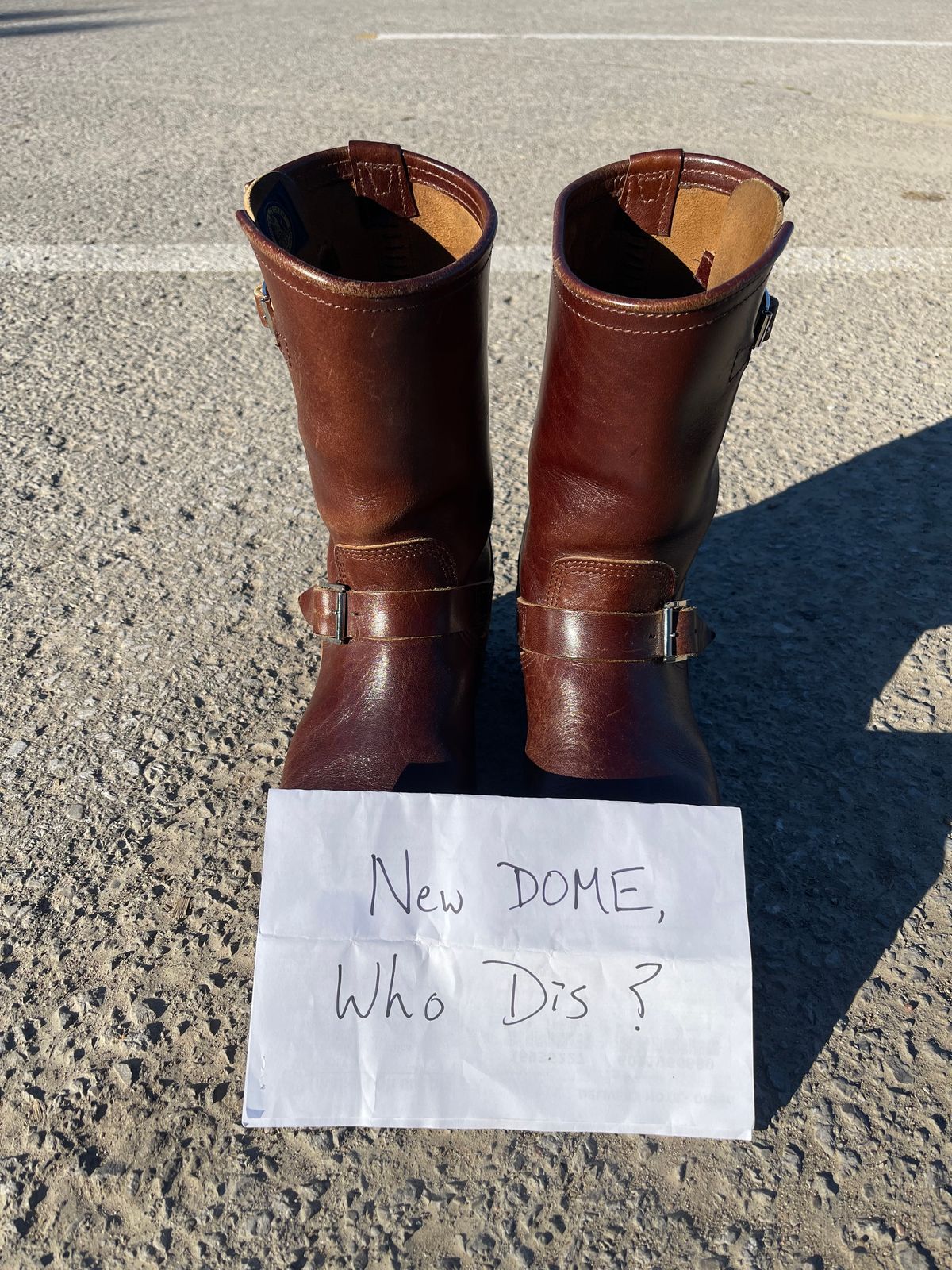 Photo by undakovr on October 1, 2025 of the John Lofgren Wabash Engineer Boots in Shinki Brown Oiled Horsebutt.