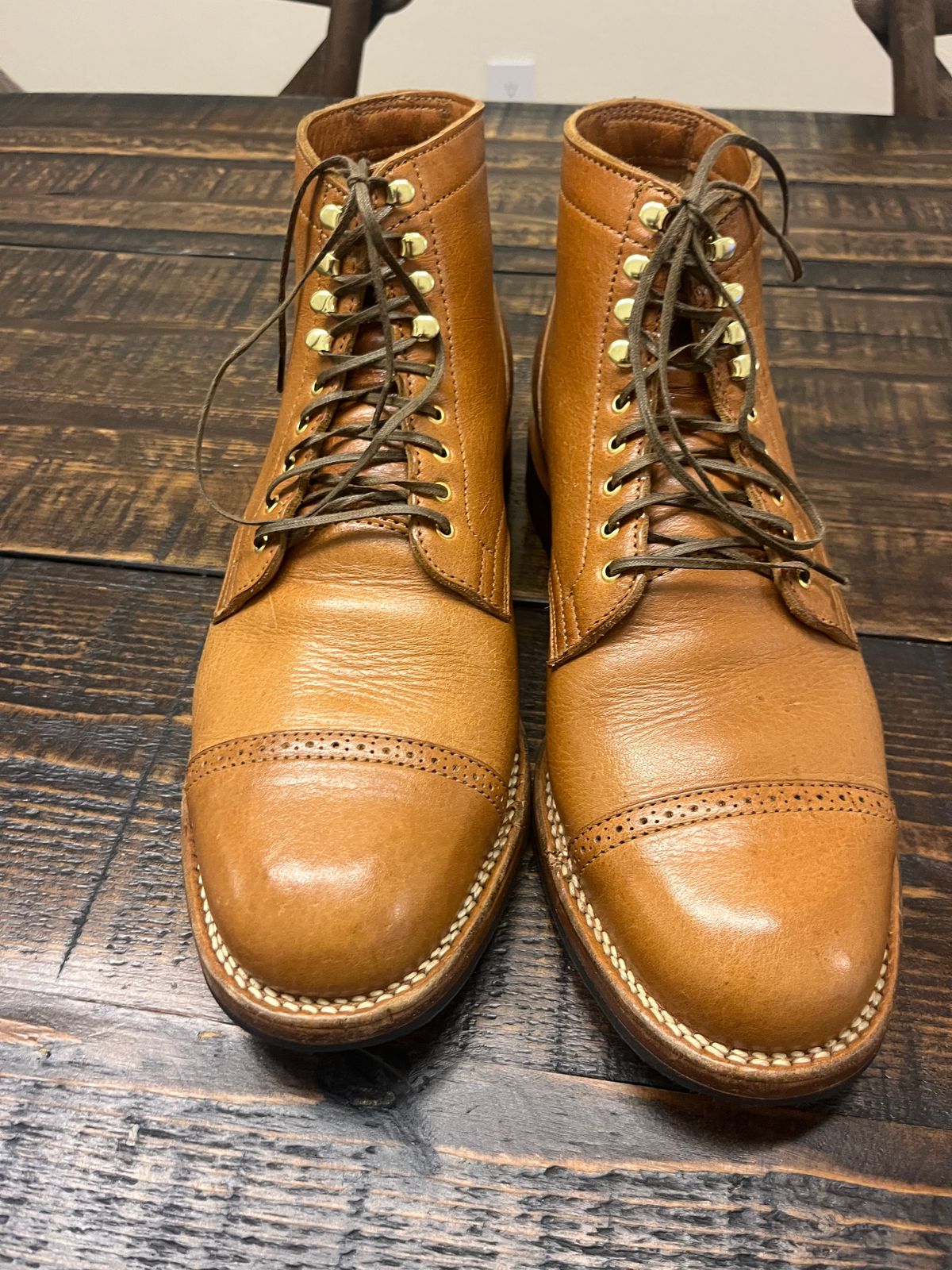 Photo by Gpittman9 on February 20, 2026 of the Viberg Service Boot in C.F. Stead Peanut Kudu.