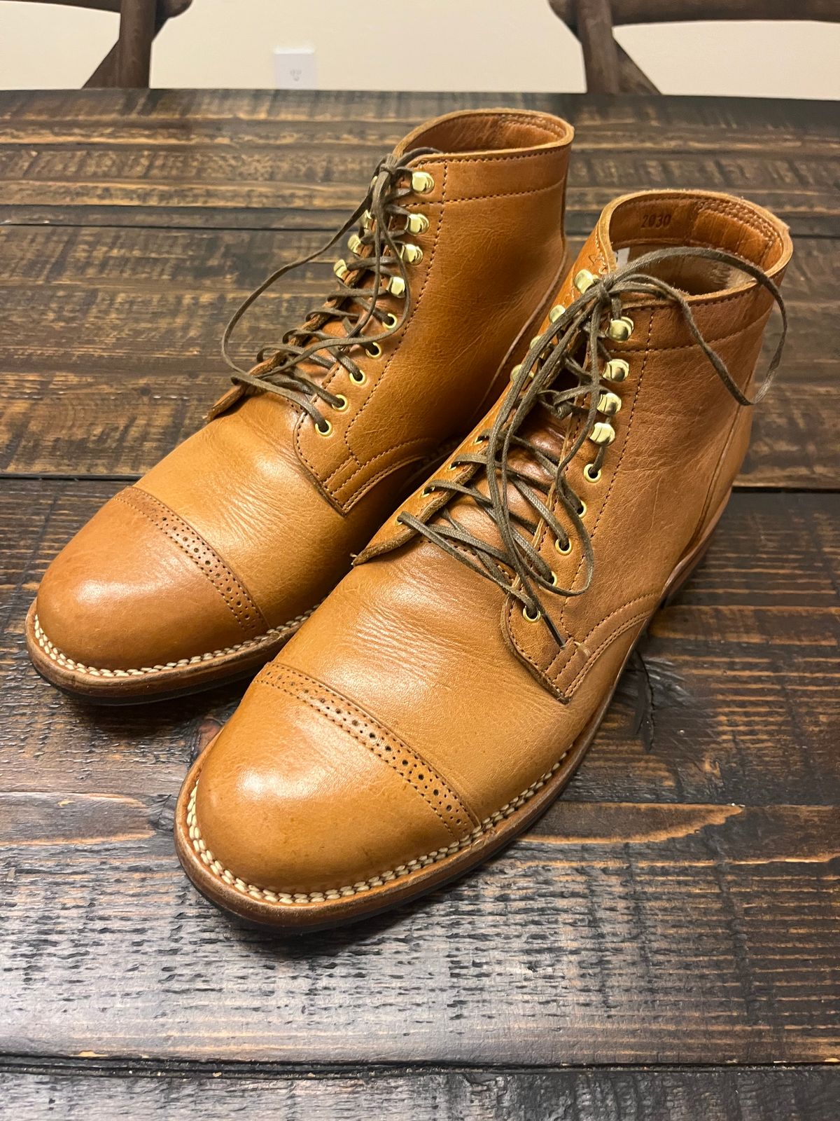 Photo by Gpittman9 on February 20, 2026 of the Viberg Service Boot in C.F. Stead Peanut Kudu.