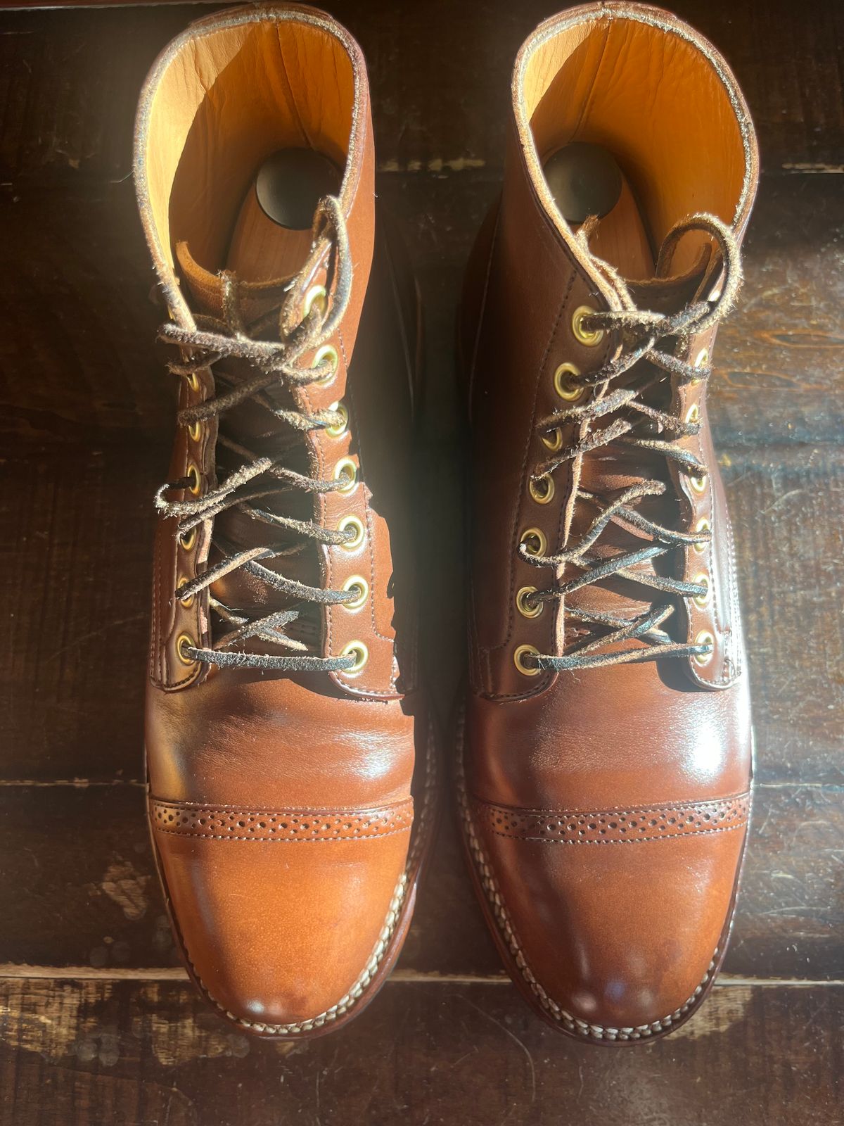 Photo by Gpittman9 on May 31, 2025 of the Viberg Service Boot in Medium Brown Horsebutt.