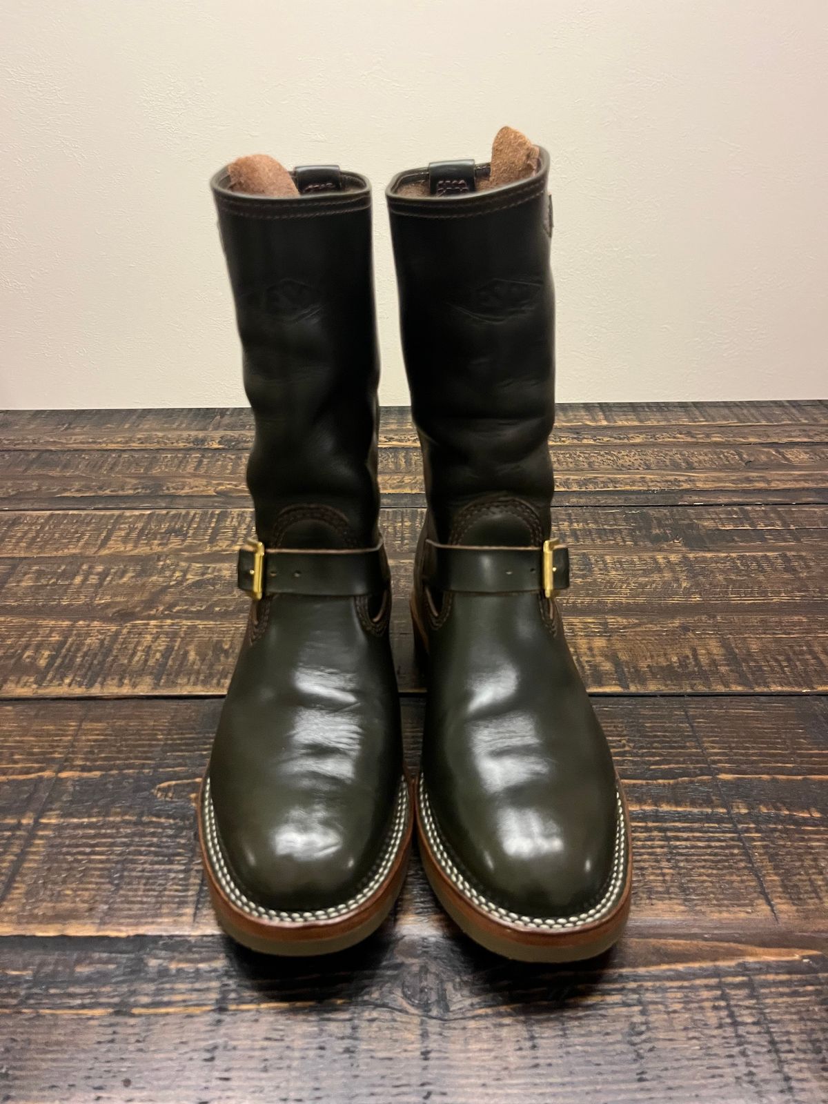Photo by Gpittman9 on June 10, 2026 of the Wesco X The Shop Vancouver Mister Lou in Horween Olive Chromexcel.