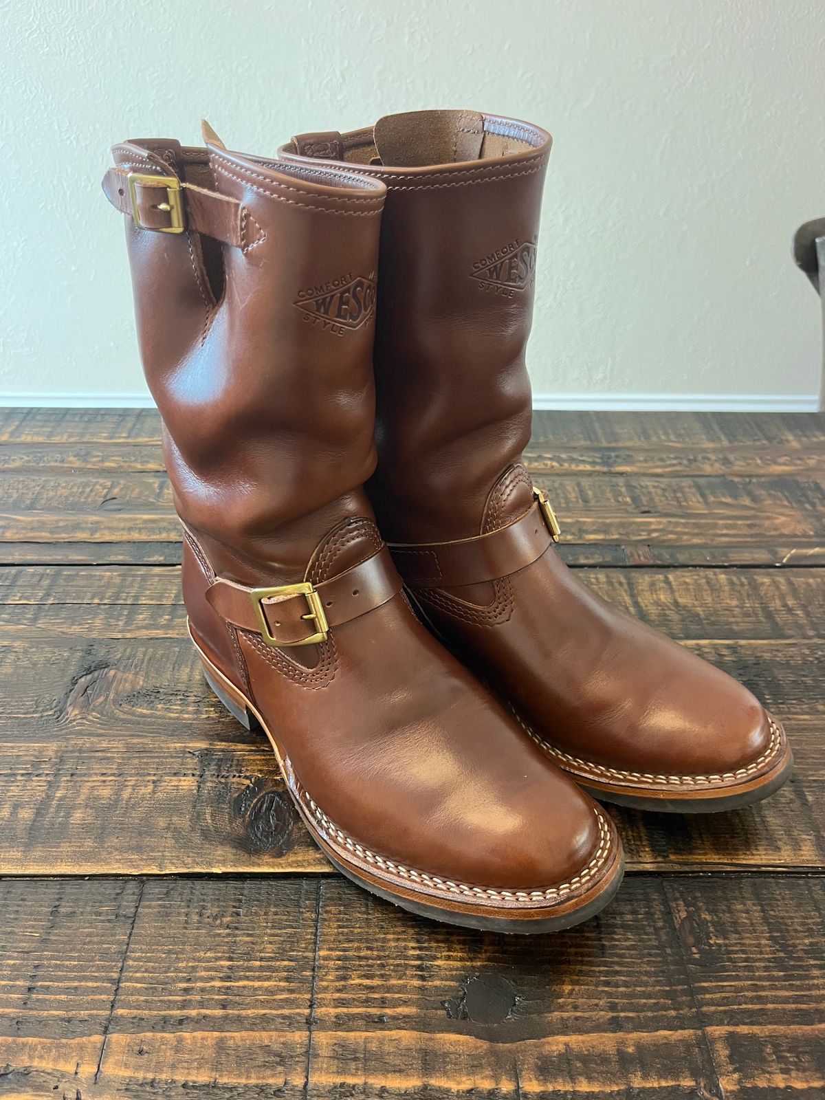 Photo by Gpittman9 on October 22, 2025 of the Wesco Mister Lou in Horween Mahogany Chromexcel.