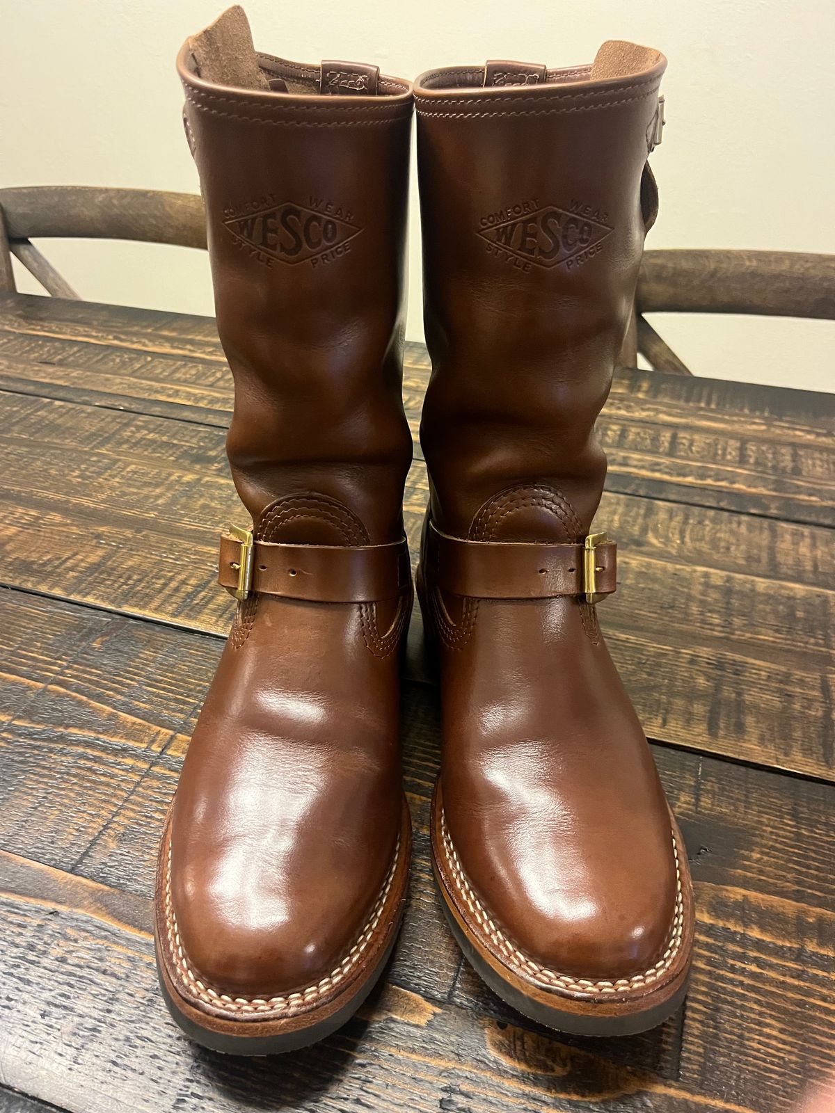 Photo by Gpittman9 on February 20, 2026 of the Wesco Mister Lou in Horween Mahogany Chromexcel.