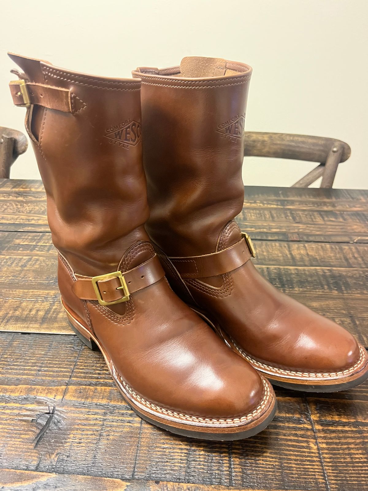 Photo by Gpittman9 on February 20, 2026 of the Wesco Mister Lou in Horween Mahogany Chromexcel.