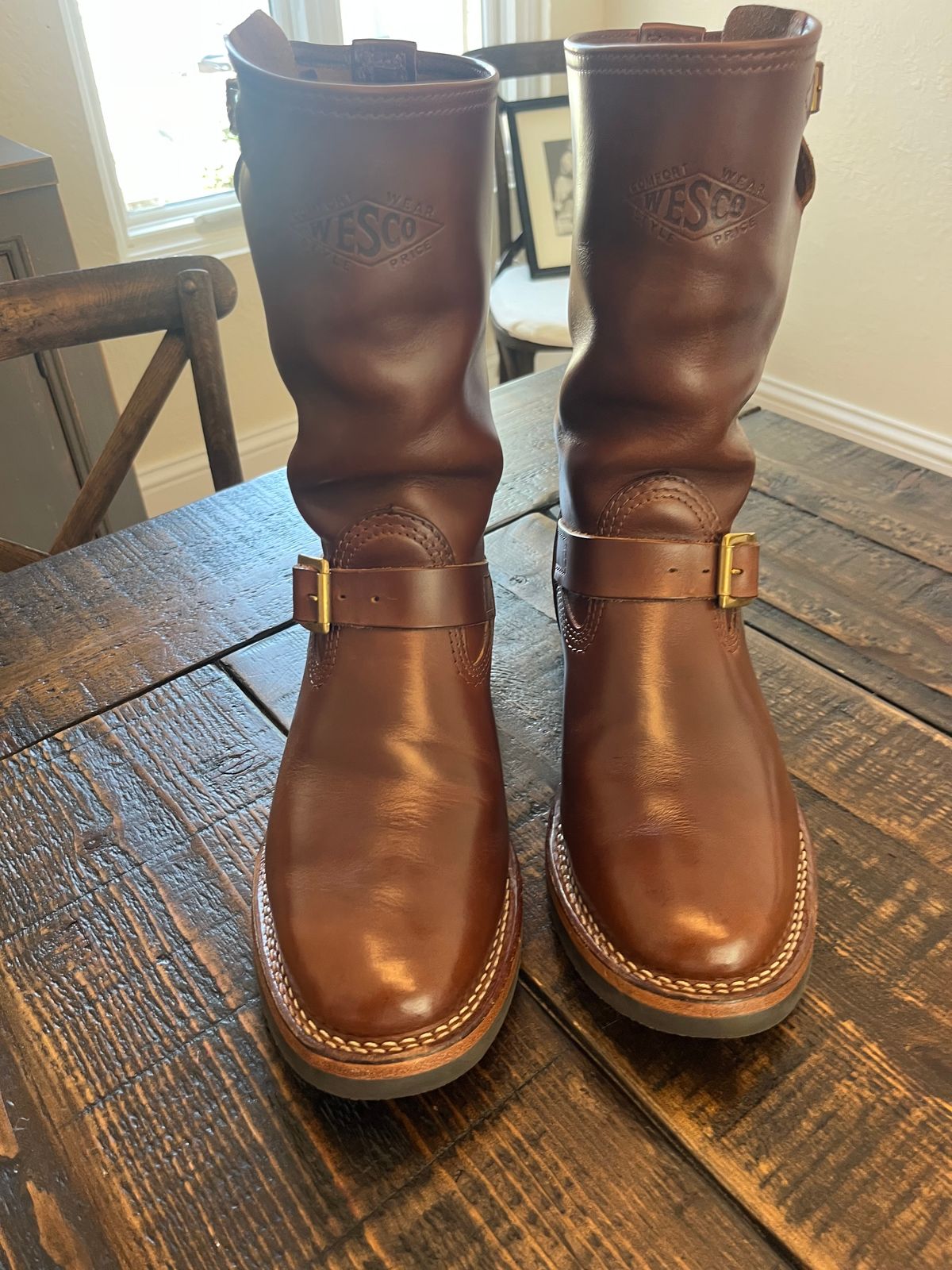 Photo by Gpittman9 on March 10, 2026 of the Wesco Mister Lou in Horween Mahogany Chromexcel.