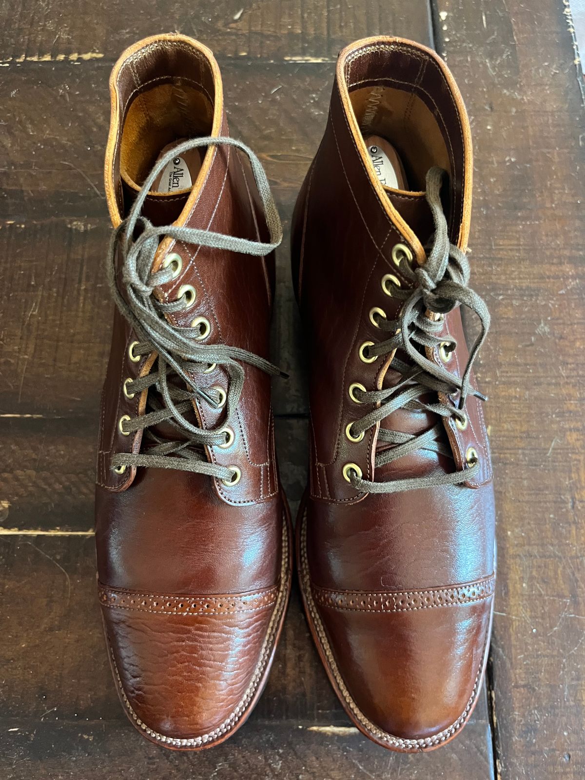 Photo by Gpittman9 on May 31, 2025 of the Viberg Service Boot in Shinki Color 4 Oiled Horsebutt.