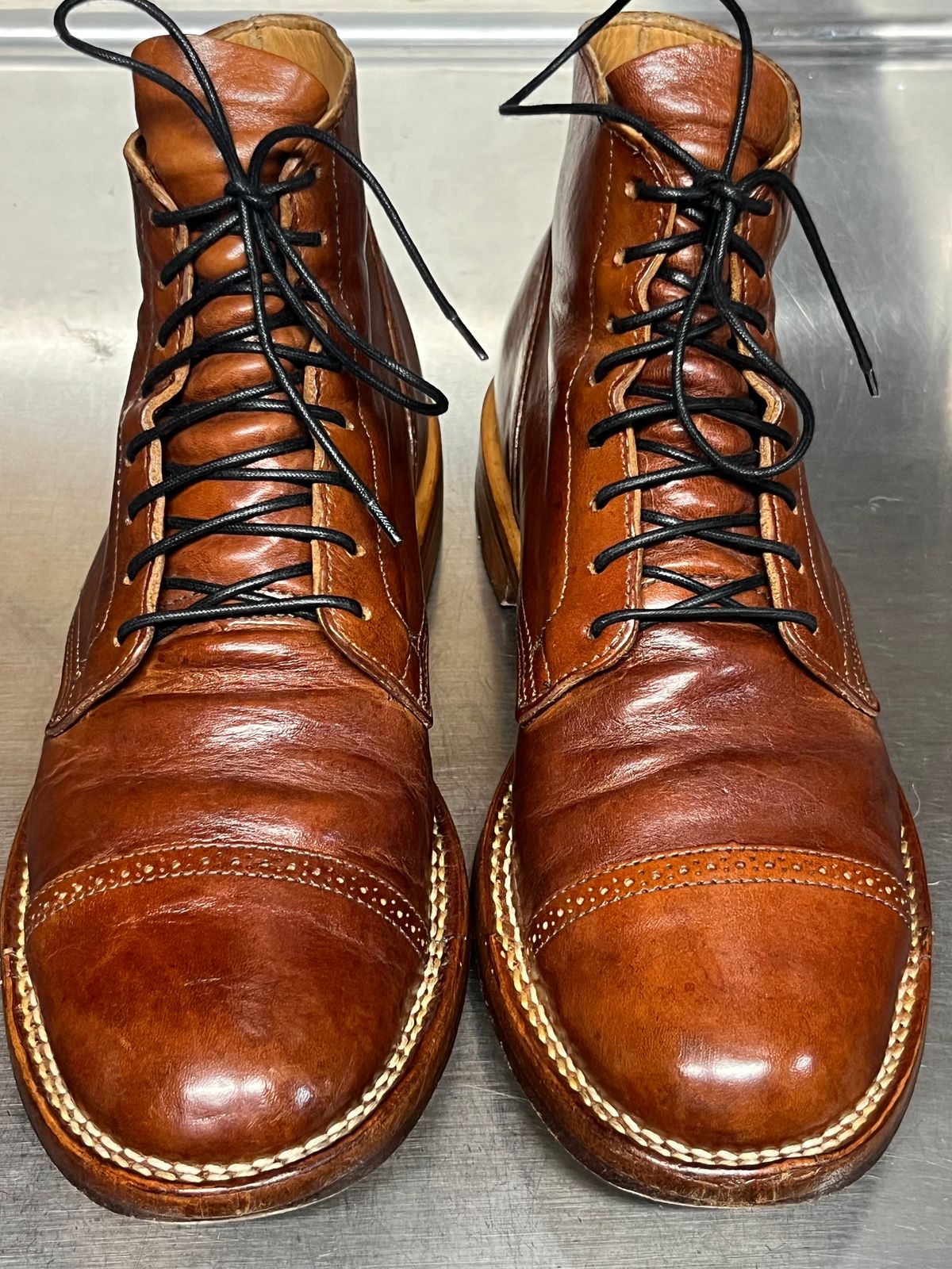 Photo by Gpittman9 on July 25, 2025 of the Viberg Service Boot in Tan Horsehide.