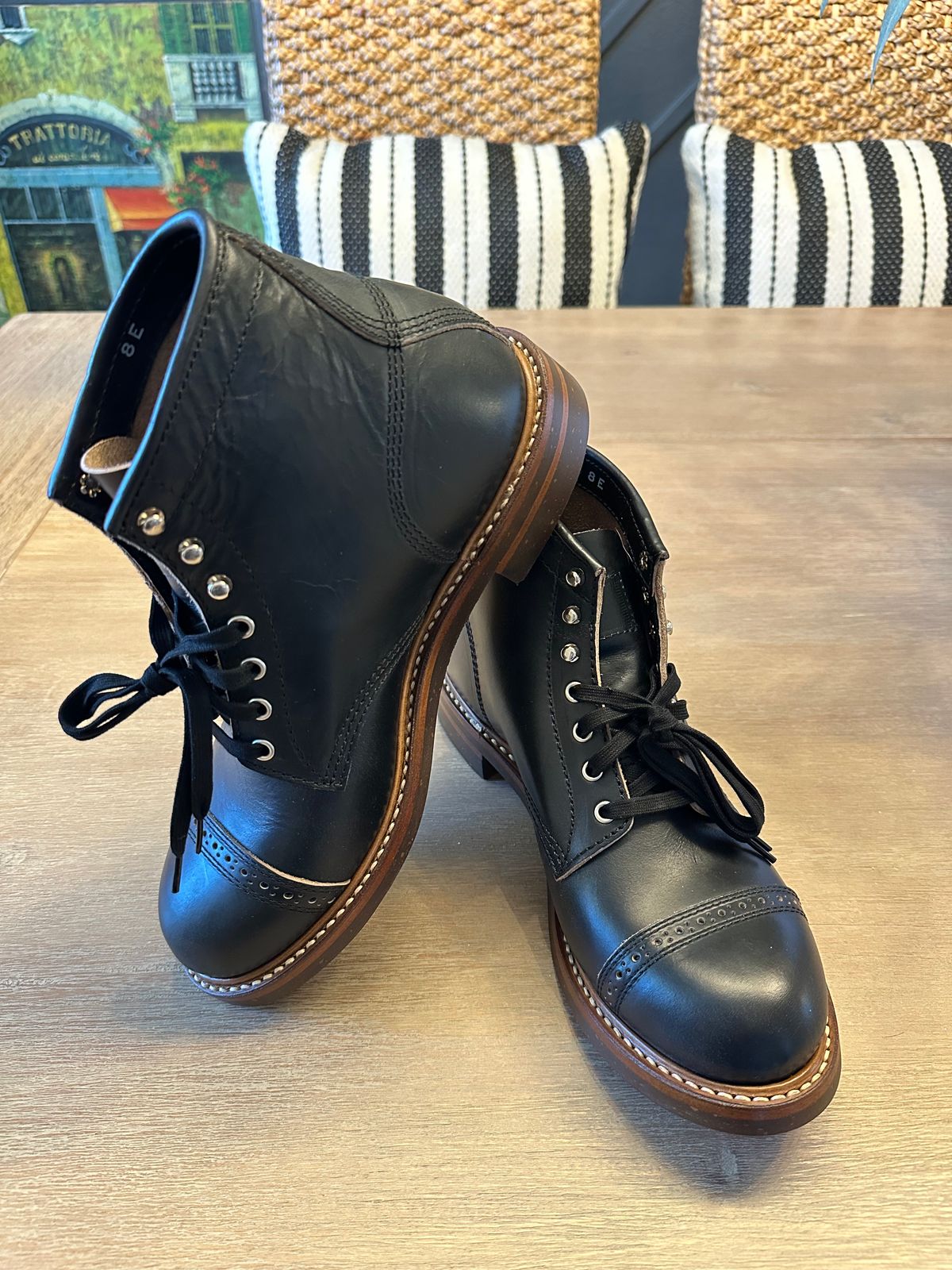 Photo by Suited_n_Booted on February 13, 2026 of the John Lofgren Combat Boots in Horween Black CXL.