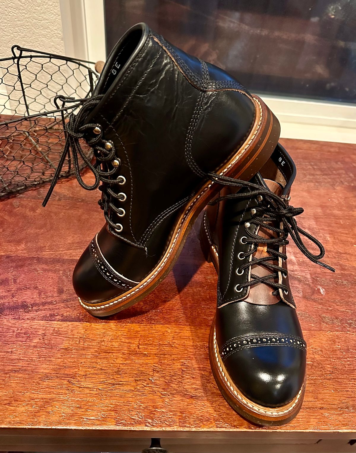Photo by Suited_n_Booted on February 13, 2026 of the John Lofgren Combat Boots in Horween Black CXL.