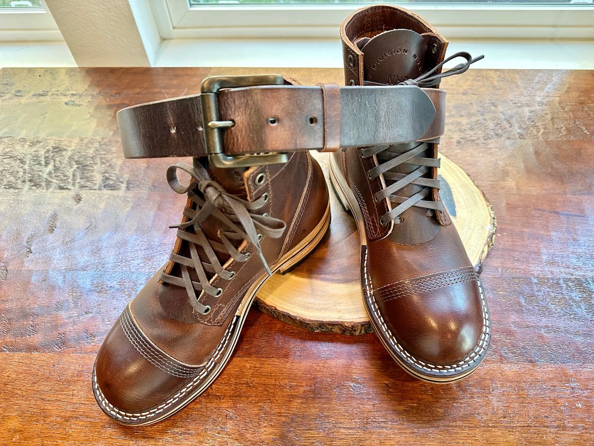 Photo by Suited_n_Booted on May 12, 2026 of the Division Road Everyday Man Boots in Italian Brown Cypress.