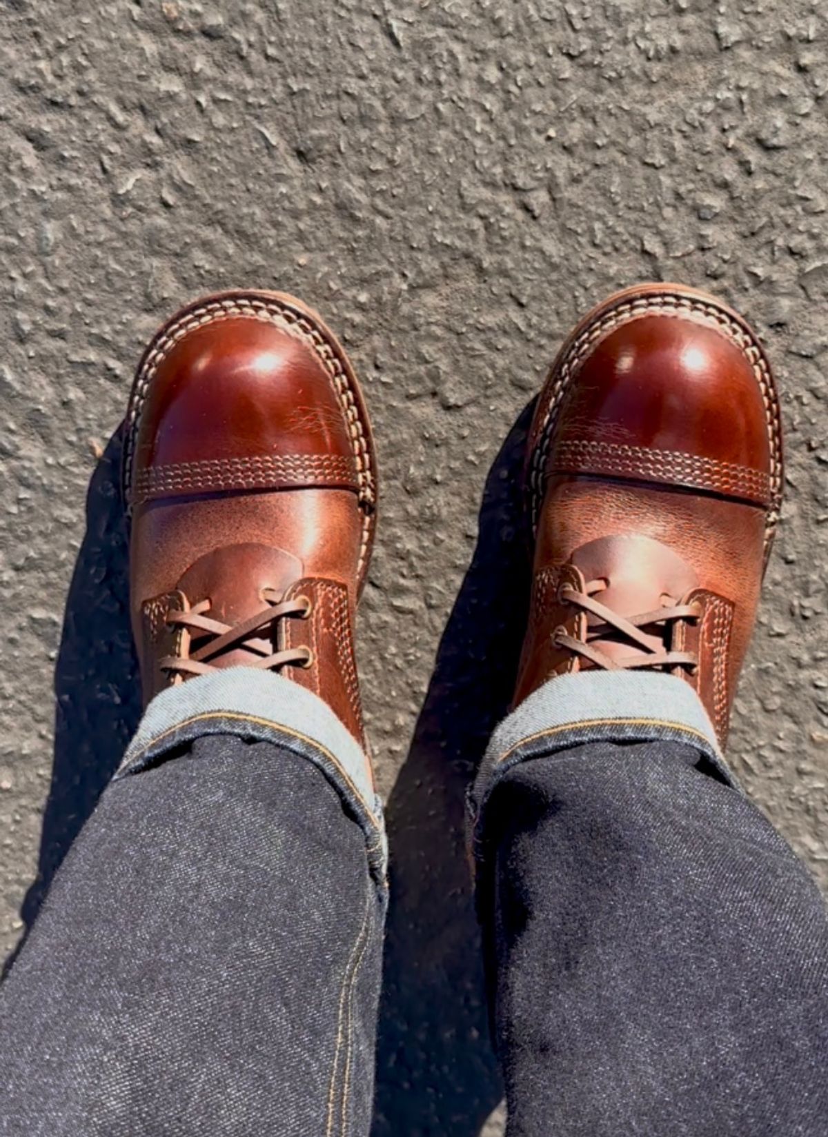 Photo by Suited_n_Booted on June 23, 2026 of the Division Road Everyday Man Boots in Italian Brown Cypress.