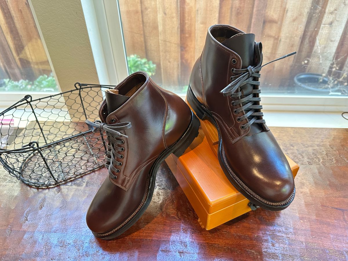 Photo by Suited_n_Booted on March 17, 2026 of the Viberg Service Boot in Horween Brown Chromexcel.
