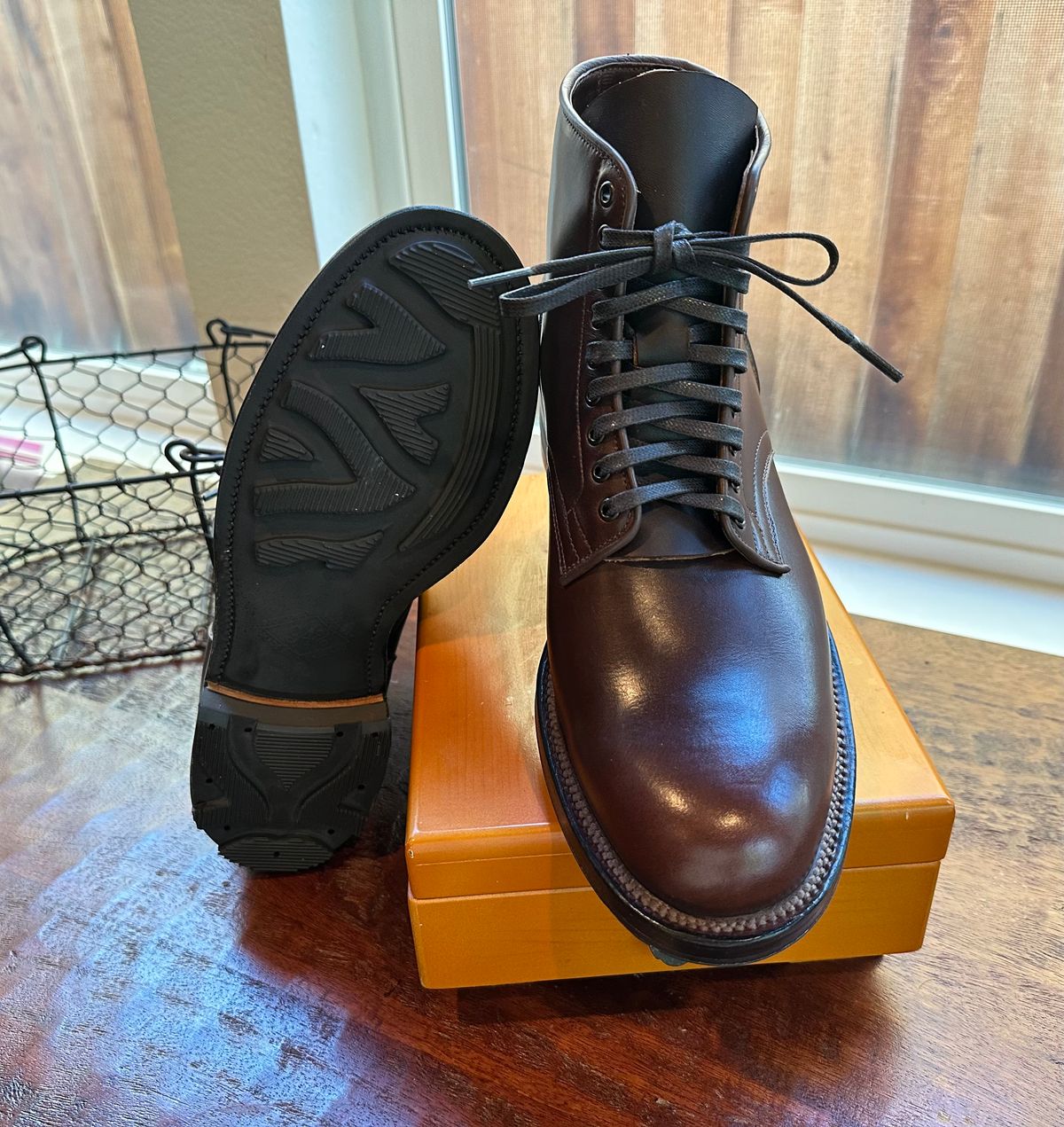 Photo by Suited_n_Booted on March 17, 2026 of the Viberg Service Boot in Horween Brown Chromexcel.