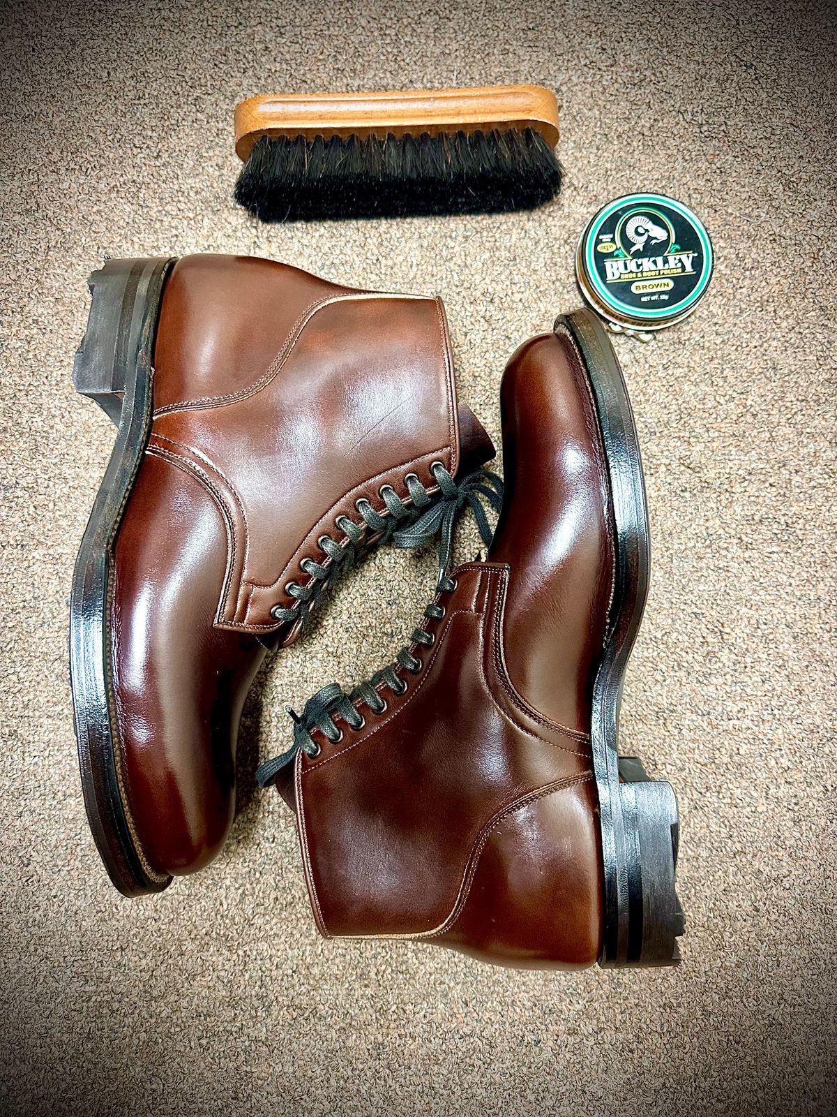 Photo by Suited_n_Booted on July 2, 2026 of the Viberg Service Boot in Horween Brown Chromexcel.