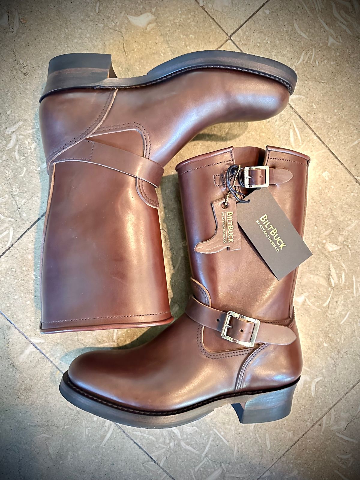 Photo by Suited_n_Booted on July 1, 2026 of the Attractions BILTBUCK Lot 444 in Brown Italian Horsebutt.