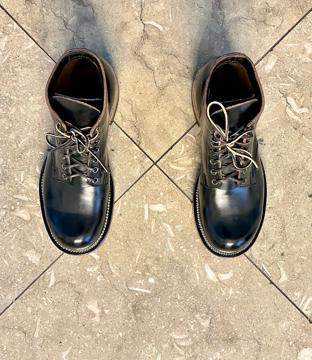 Photo by Suited_n_Booted on May 21, 2026 of the Viberg Service Boot in Horween Black Teacore Chromexcel.