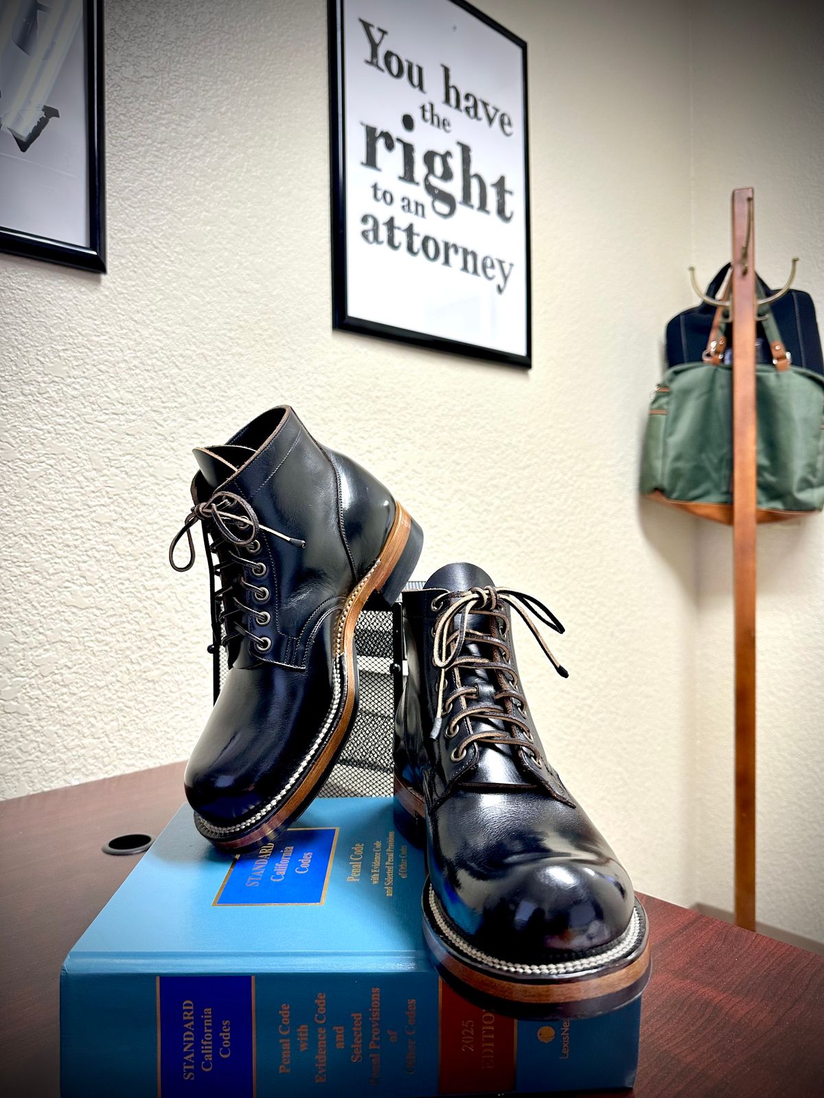 Photo by Suited_n_Booted on July 7, 2026 of the Viberg Service Boot in Horween Black Teacore Chromexcel.