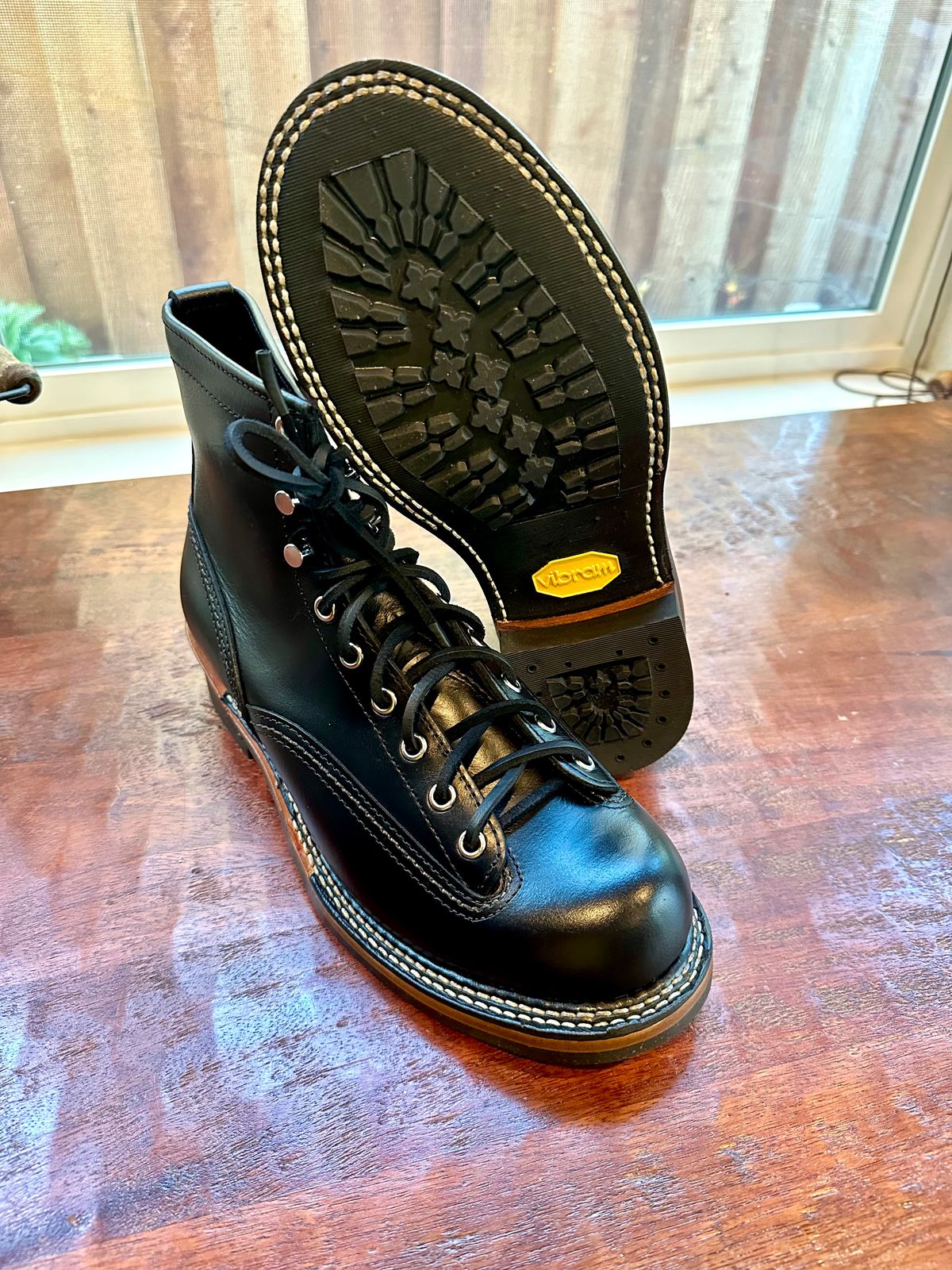 Photo by Suited_n_Booted on February 22, 2026 of the Brake House Short-Face Motorcycle boots 7301 in Unknown Leather.