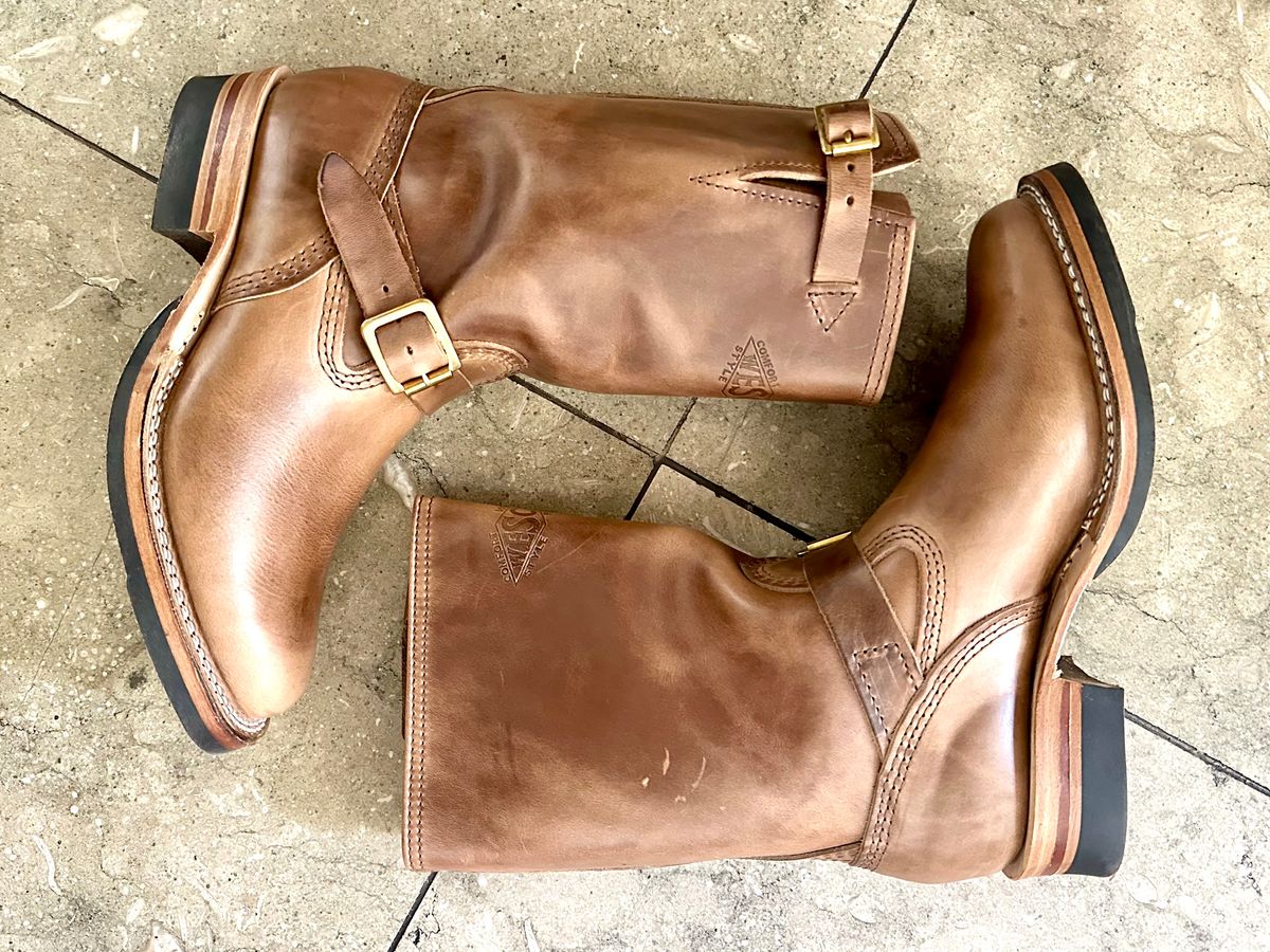 Photo by Suited_n_Booted on May 13, 2026 of the Wesco Mister Lou in Horween Natural Chromexcel.
