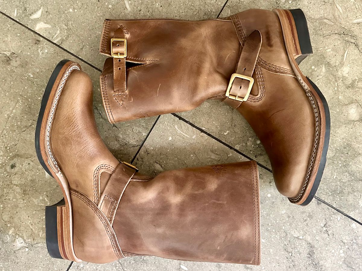Photo by Suited_n_Booted on May 13, 2026 of the Wesco Mister Lou in Horween Natural Chromexcel.