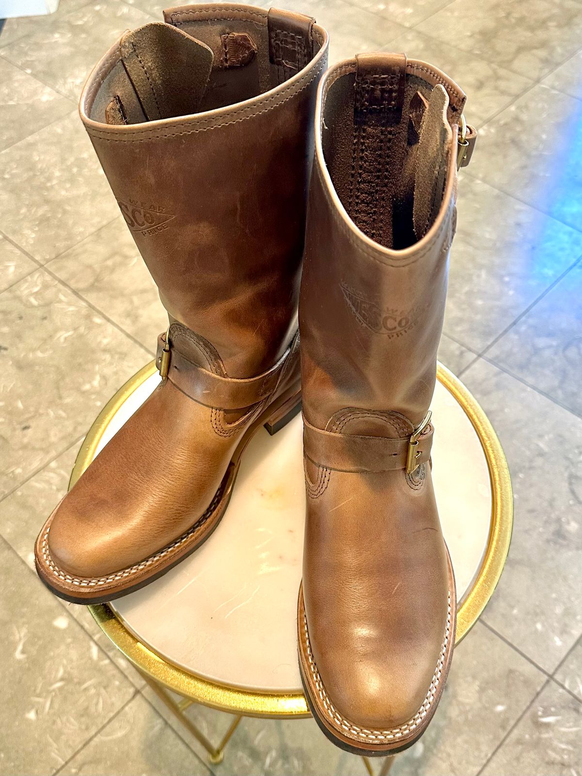 Photo by Suited_n_Booted on May 13, 2026 of the Wesco Mister Lou in Horween Natural Chromexcel.