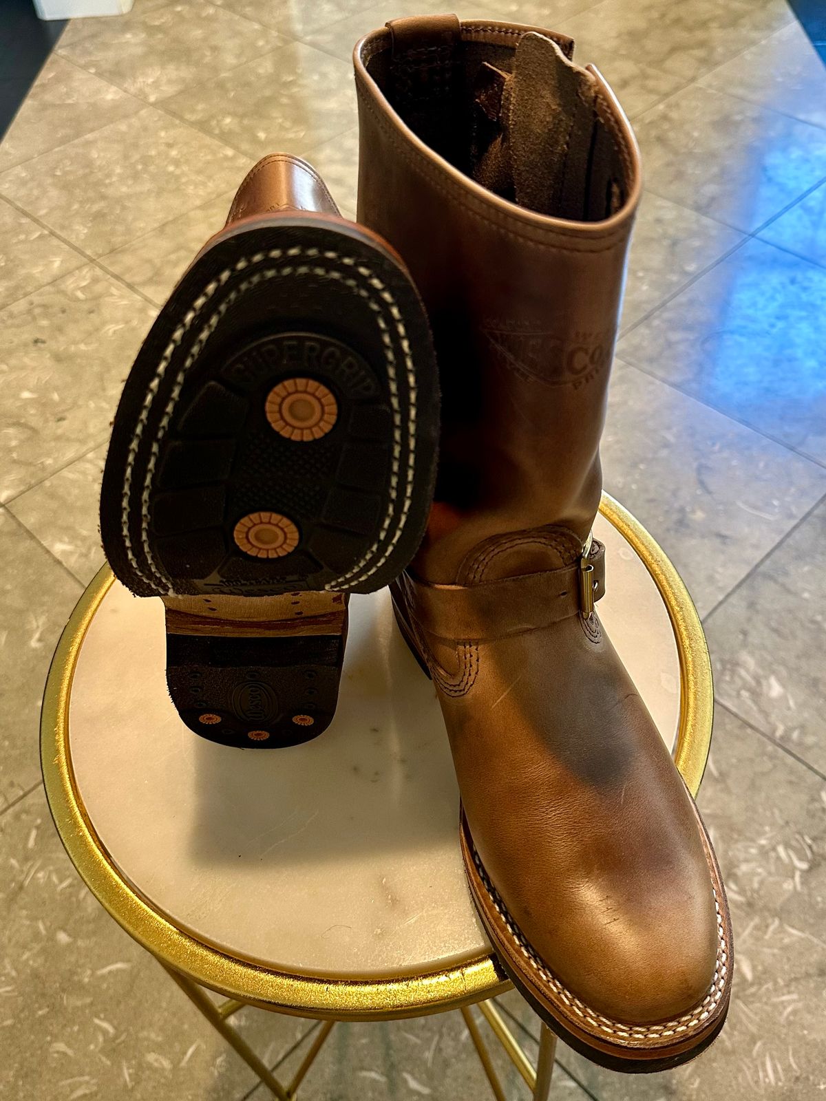 Photo by Suited_n_Booted on May 13, 2026 of the Wesco Mister Lou in Horween Natural Chromexcel.