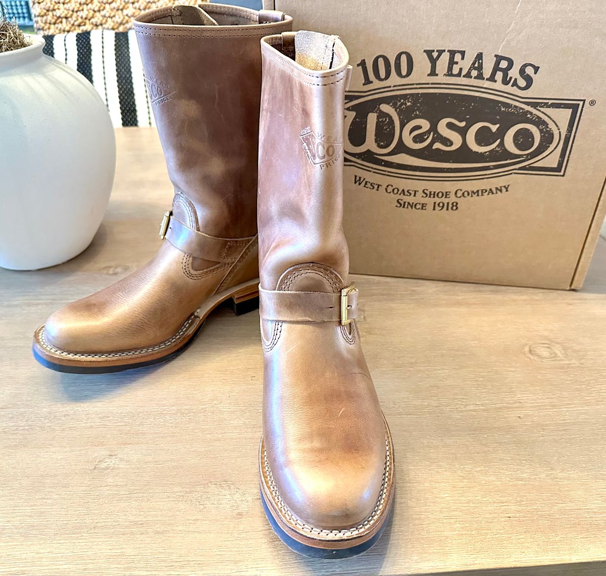 Photo by Suited_n_Booted on May 13, 2026 of the Wesco Mister Lou in Horween Natural Chromexcel.
