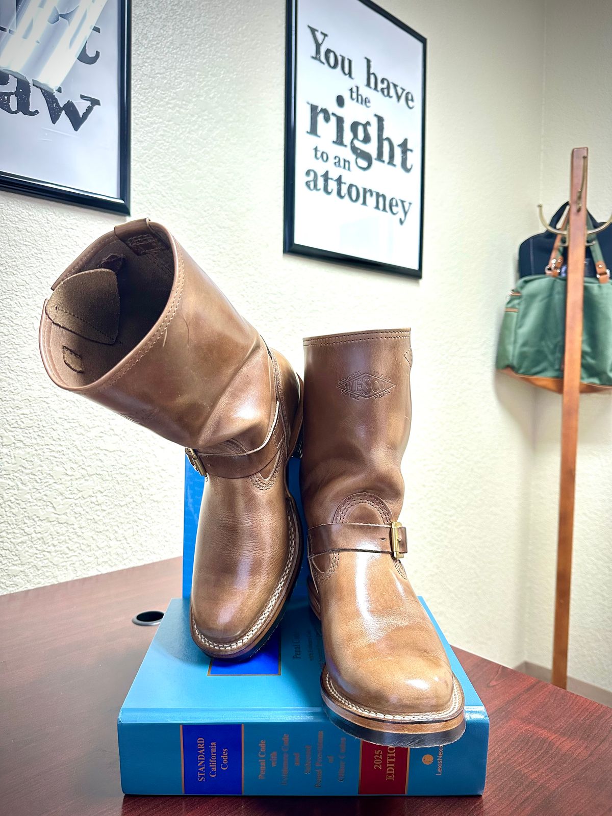 Photo by Suited_n_Booted on June 2, 2026 of the Wesco Mister Lou in Horween Natural Chromexcel.