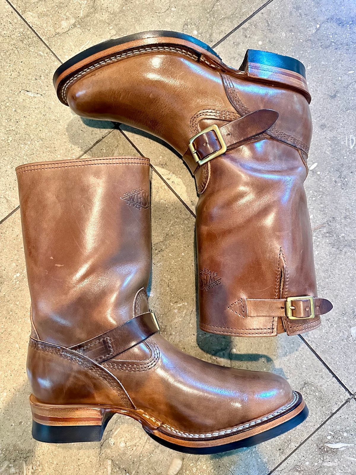 Photo by Suited_n_Booted on June 15, 2026 of the Wesco Mister Lou in Horween Natural Chromexcel.