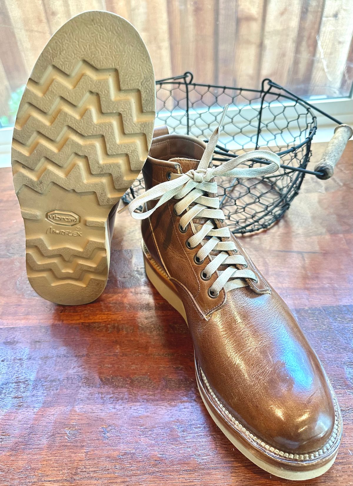 Photo by Suited_n_Booted on May 24, 2026 of the Viberg Scout Boot in Horween Natural Cypress.