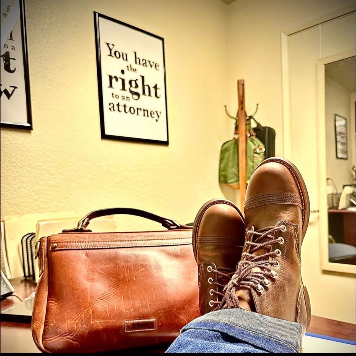 Photo by peachcobbler on January 1, 2026 of the Red Wing Iron Ranger in S.B. Foot Copper Rough and Tough.