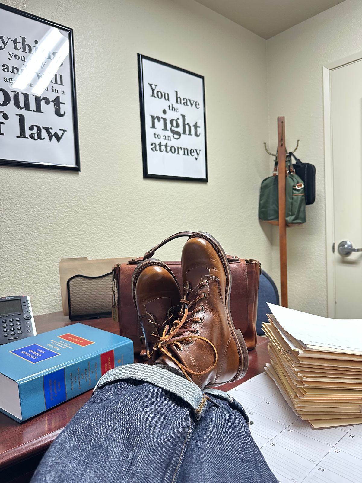 Photo by Suited_n_Booted on February 9, 2026 of the Schott Bros NYC 6” Service Boot in Brown US Steerhide.