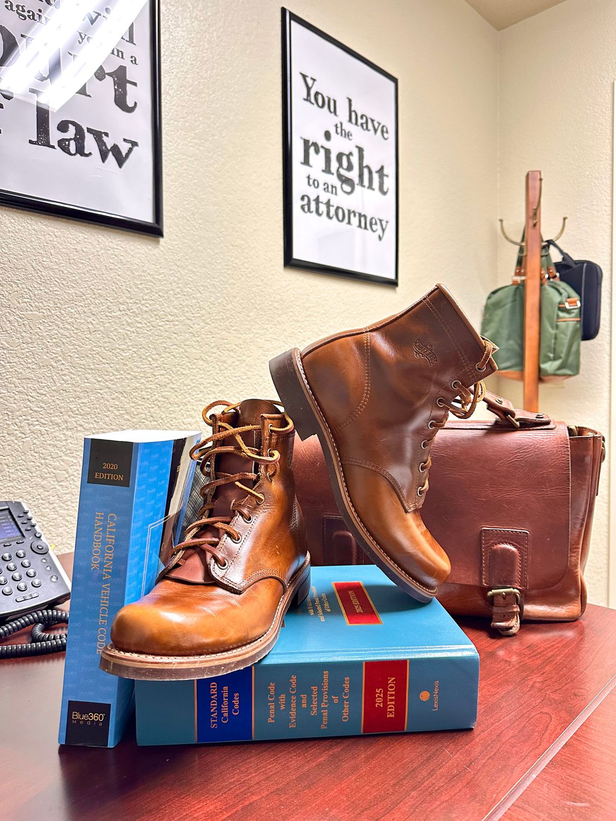 Photo by Suited_n_Booted on February 17, 2026 of the Schott Bros NYC 6” Service Boot in Brown US Steerhide.