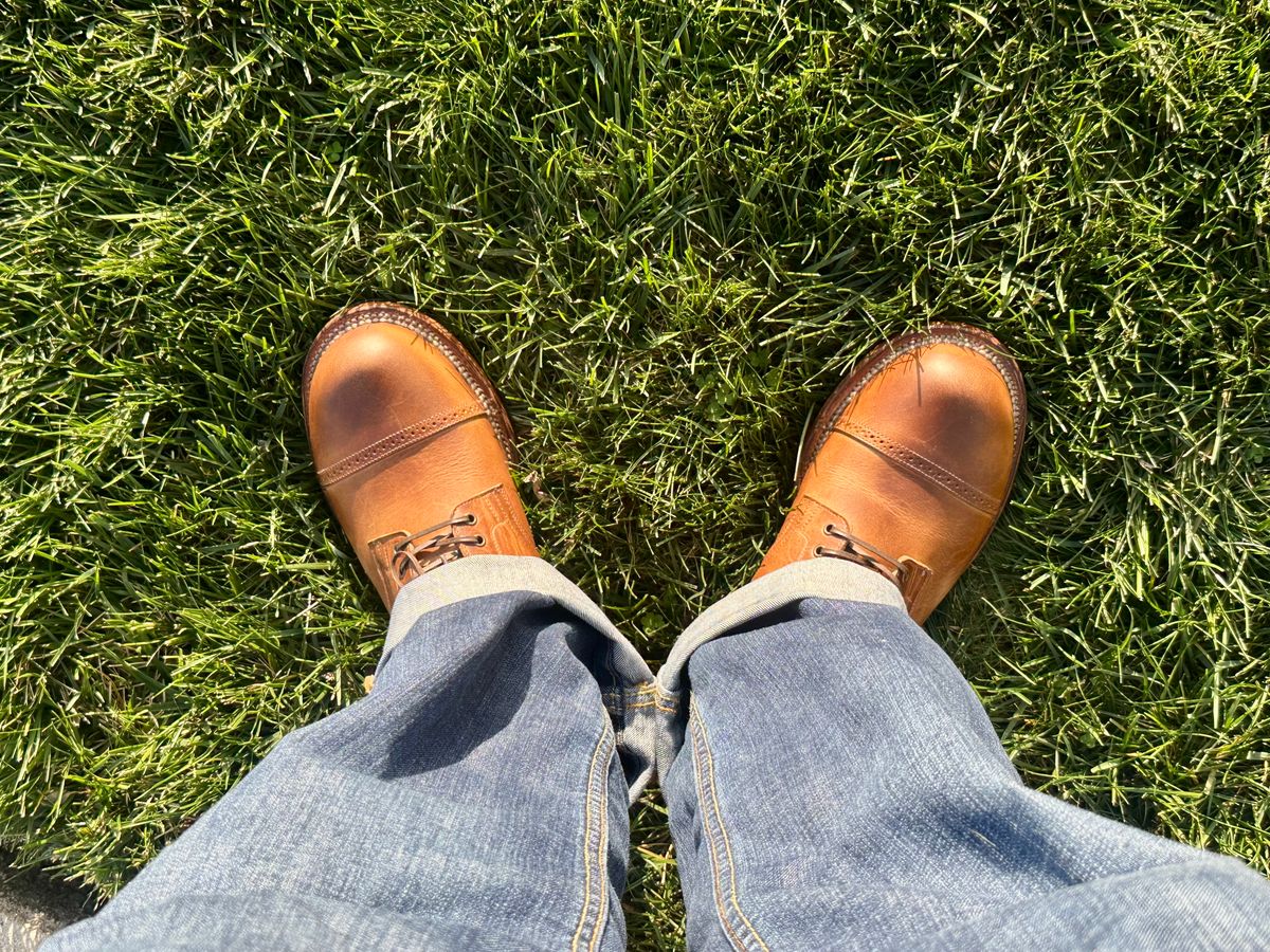 Photo by peachcobbler on January 30, 2026 of the Viberg Service Boot BCT in Horween Natural Cypress.