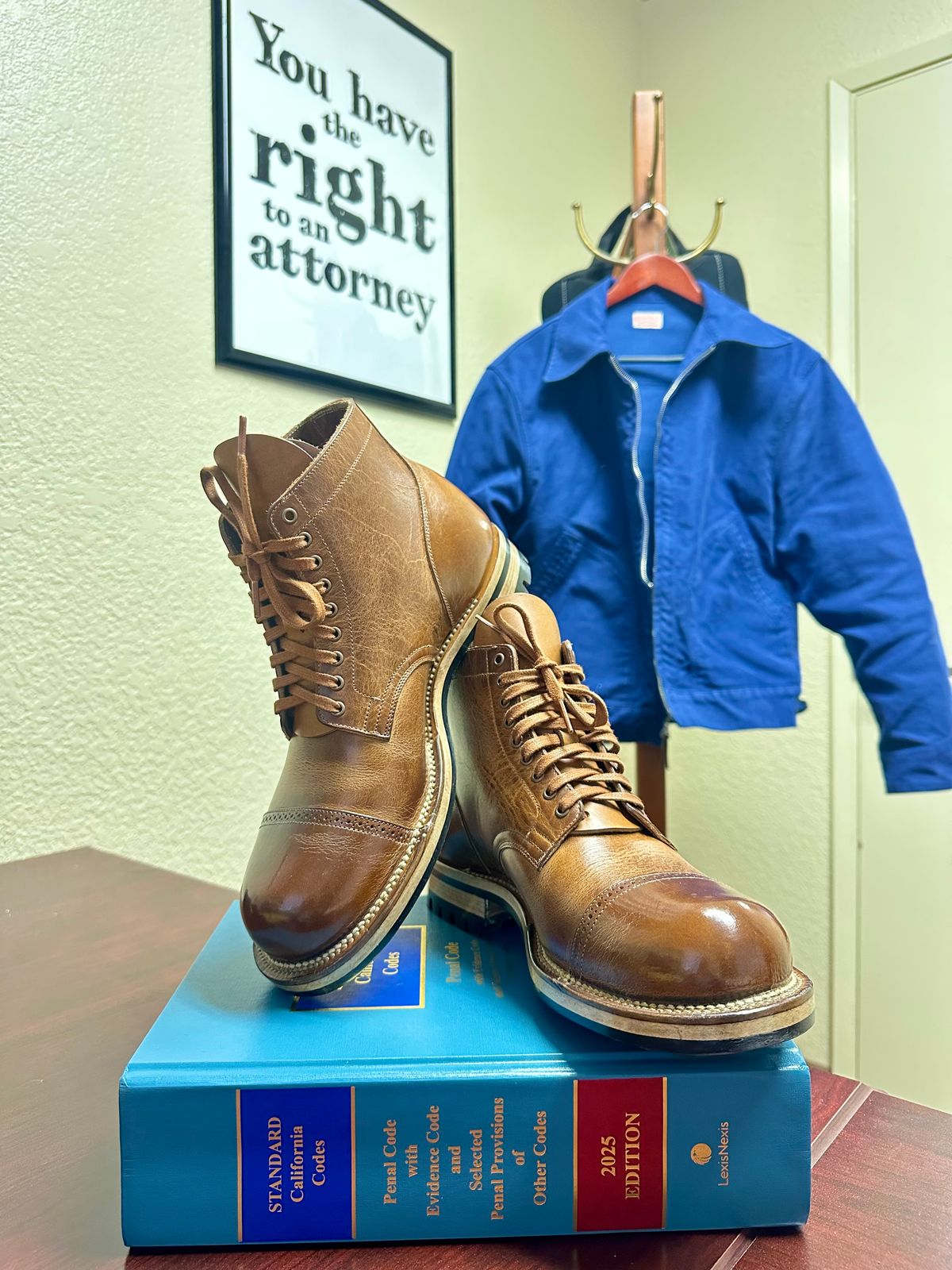 Photo by Suited_n_Booted on April 28, 2026 of the Viberg Service Boot BCT in Horween Natural Cypress.