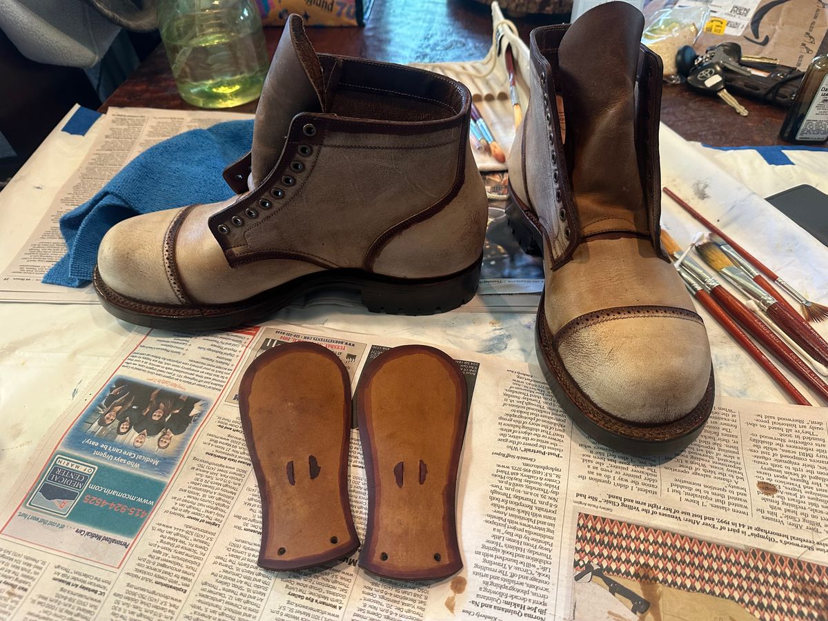Photo by Suited_n_Booted on June 17, 2026 of the Viberg Service Boot BCT in Horween Natural Cypress to Custom OD Green!.