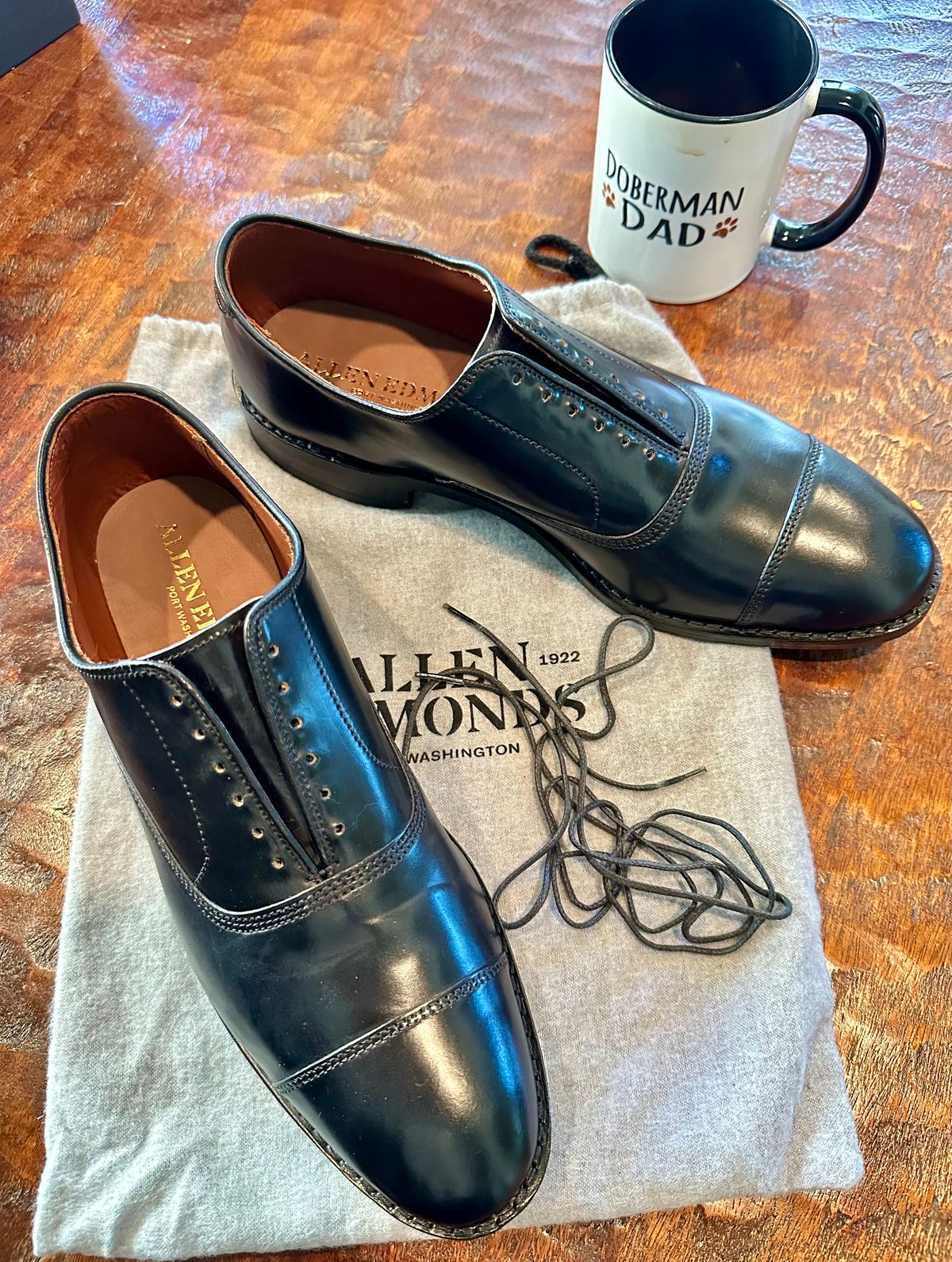 Photo by Suited_n_Booted on June 4, 2026 of the Allen Edmonds Park Avenue in Horween Black Shell Cordovan.