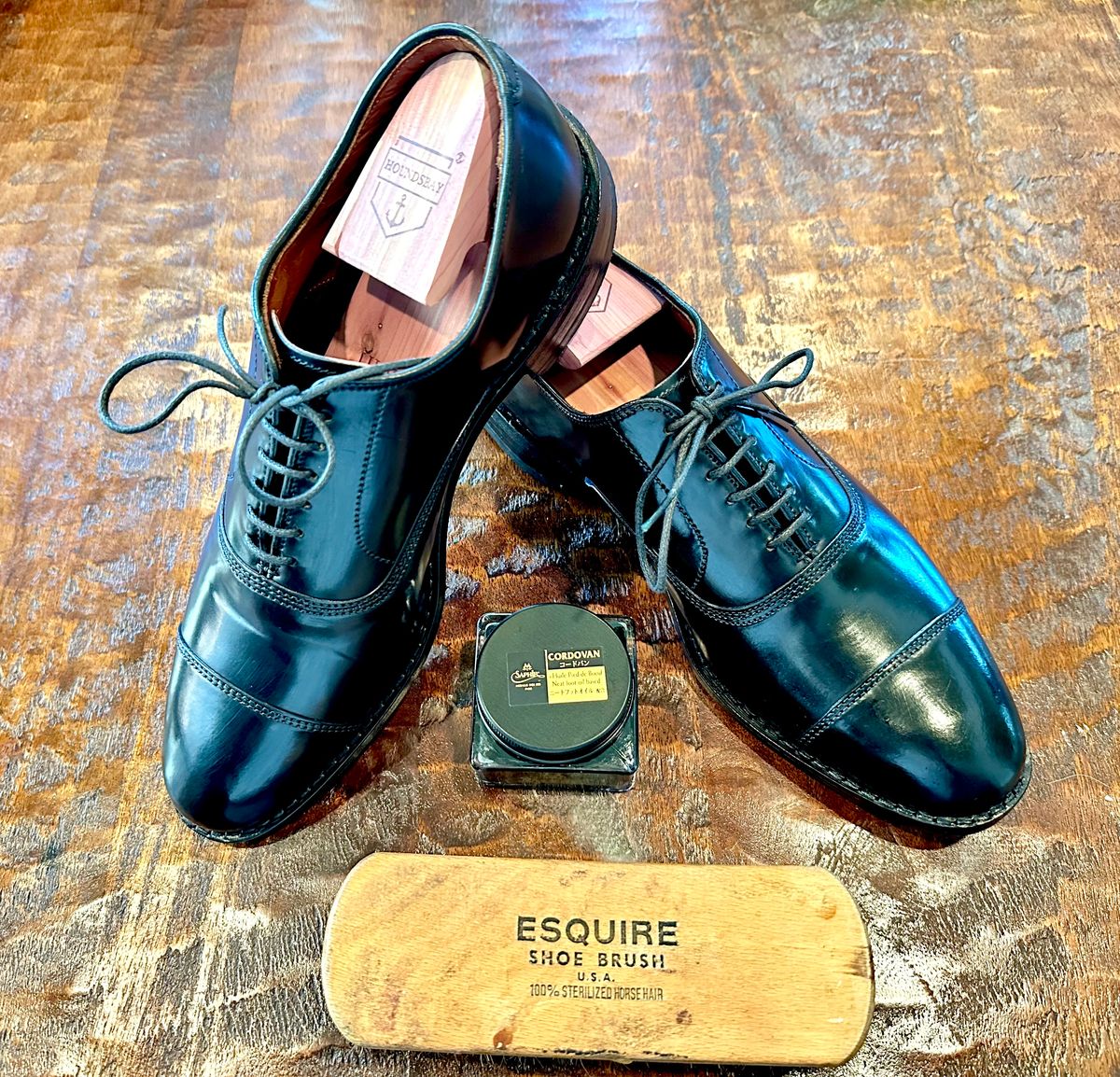 Photo by Suited_n_Booted on June 4, 2026 of the Allen Edmonds Park Avenue in Horween Black Shell Cordovan.