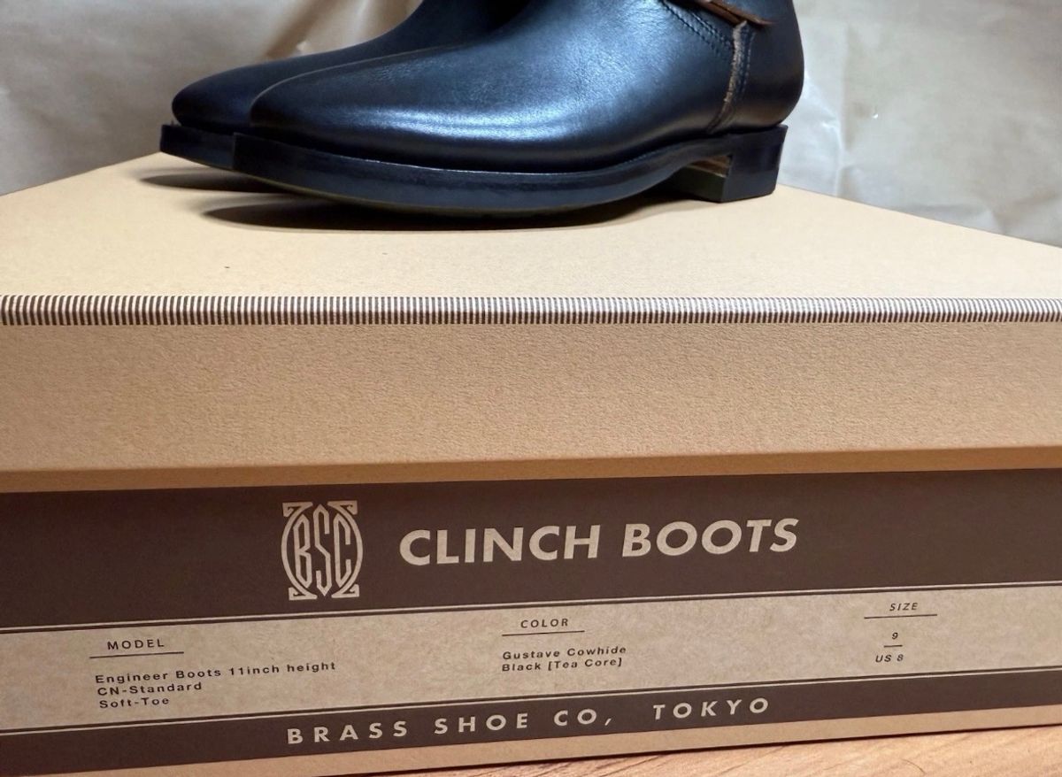 Photo by Suited_n_Booted on June 7, 2026 of the Clinch Engineer Boots 11-Inch Height in Degermann Black Gustave Cowhide.
