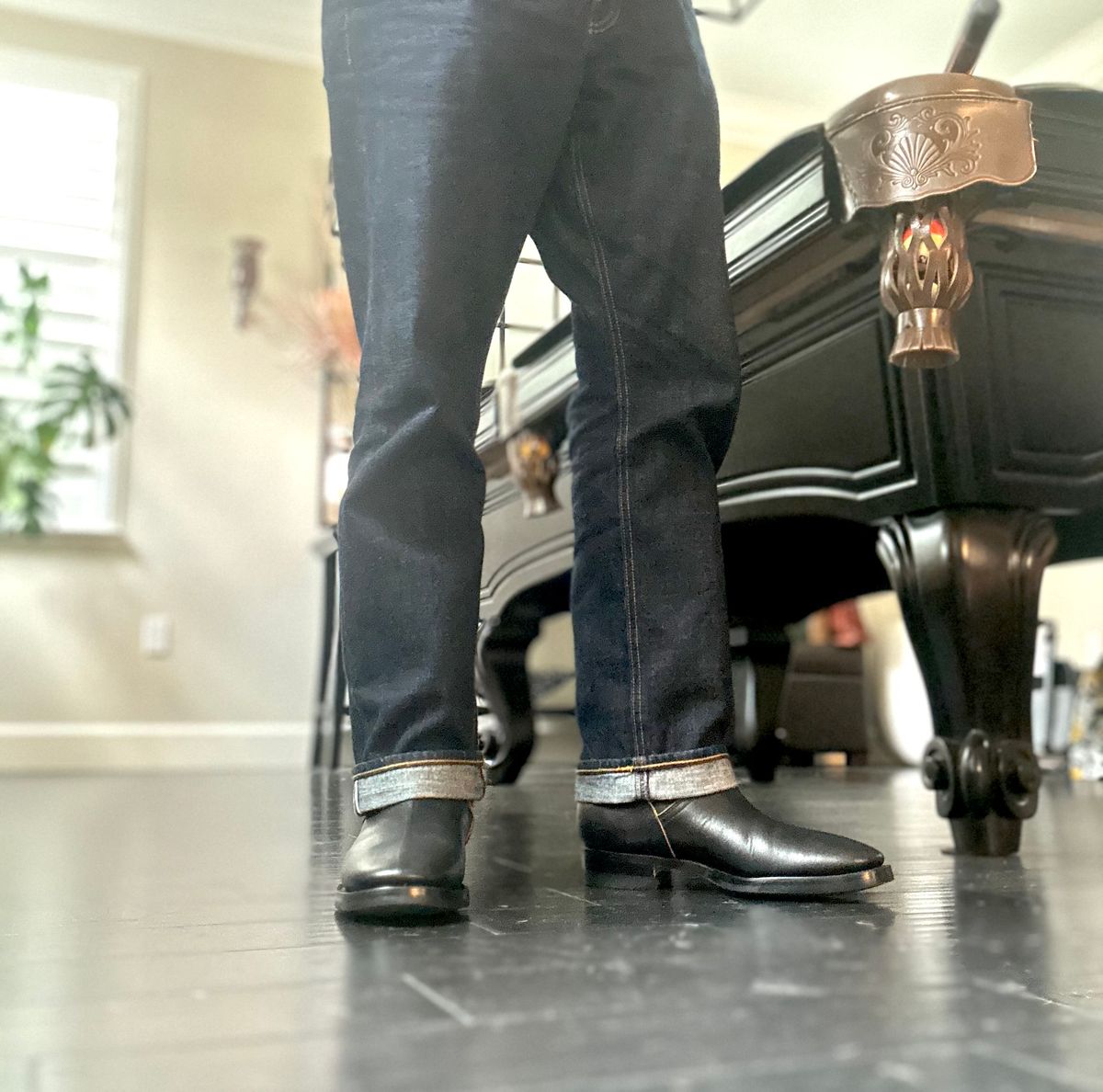Photo by Suited_n_Booted on June 8, 2026 of the Clinch Engineer Boots 11-Inch Height in Degermann Black Gustave Cowhide.