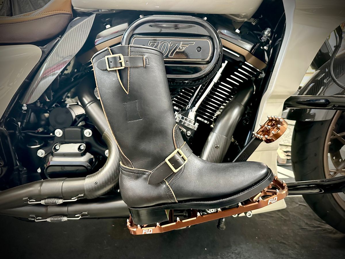 Photo by Suited_n_Booted on June 24, 2026 of the Clinch Engineer Boots 11-Inch Height in Degermann Black Gustave Cowhide.