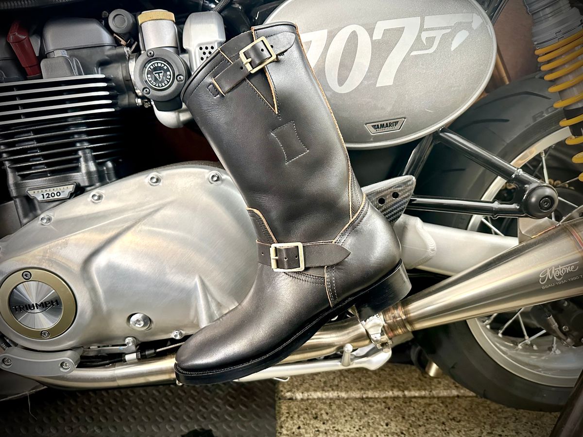 Photo by Suited_n_Booted on June 24, 2026 of the Clinch Engineer Boots 11-Inch Height in Degermann Black Gustave Cowhide.