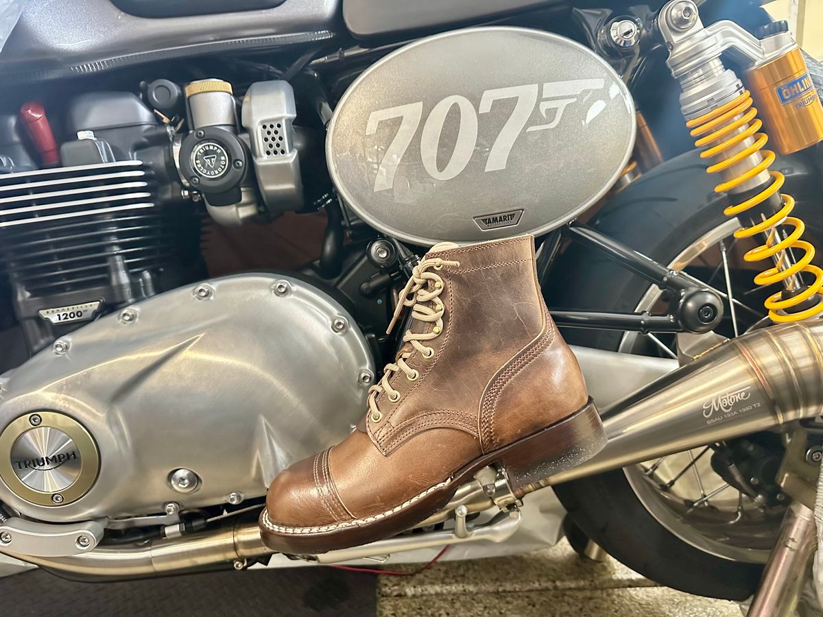 Photo by Suited_n_Booted on April 15, 2026 of the Nick’s handmade Boots Americana in Horween Predator Natural.
