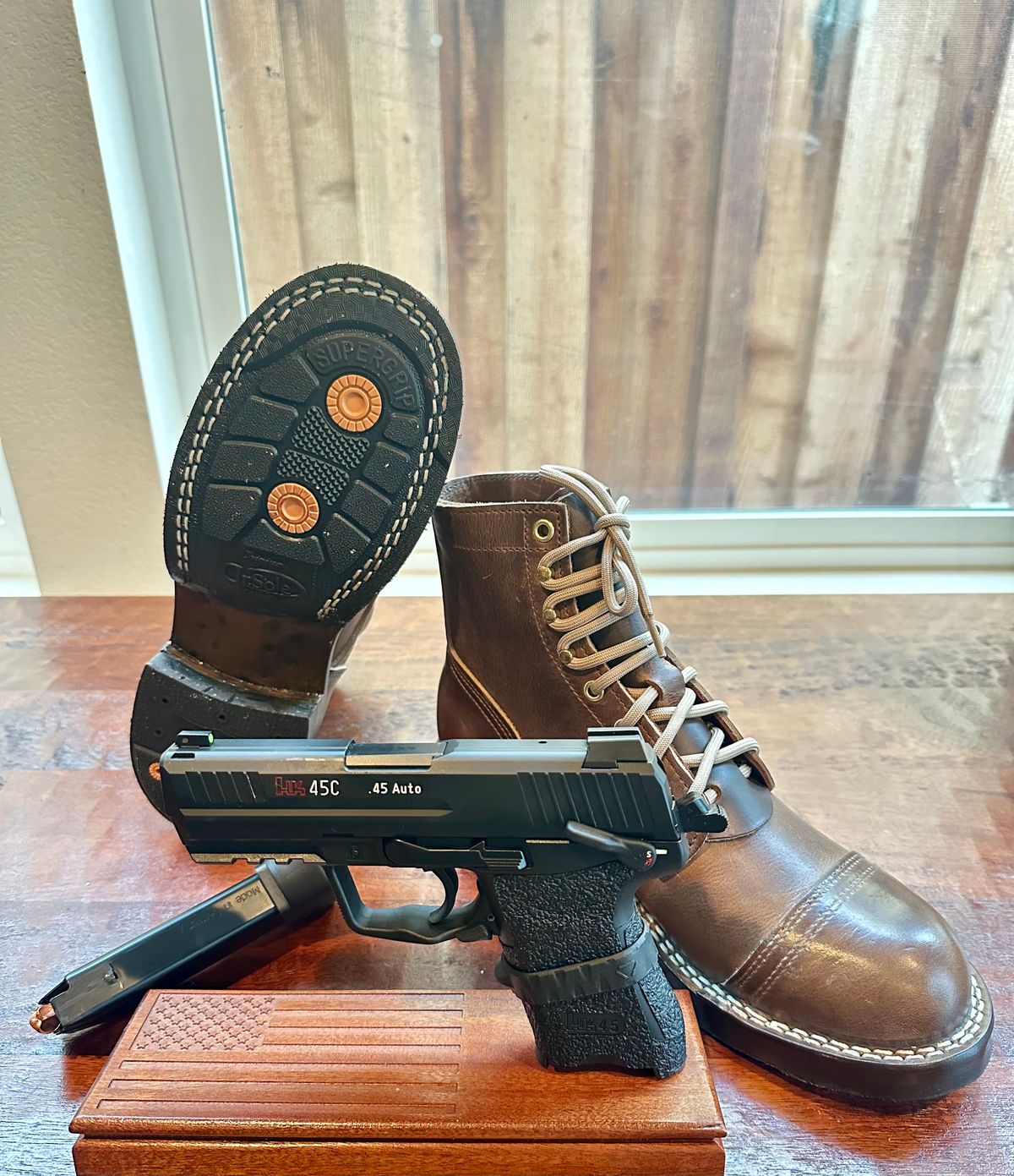 Photo by Suited_n_Booted on April 15, 2026 of the Nick’s handmade Boots Americana in Horween Predator Natural.