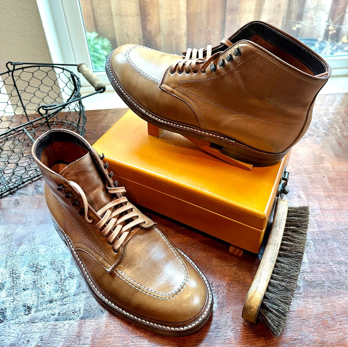 Photo by Suited_n_Booted on February 27, 2026 of the Alden Indy Boot in Horween Natural Chromexcel.