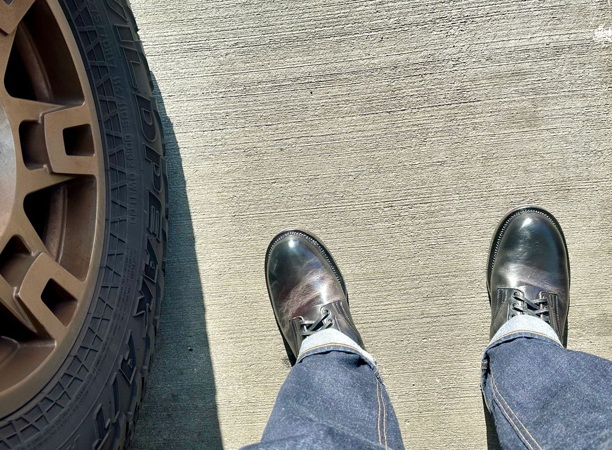 Photo by Suited_n_Booted on May 10, 2026 of the Viberg Service Boot in Maryam Nero Tea Core Lucida Horsebutt.