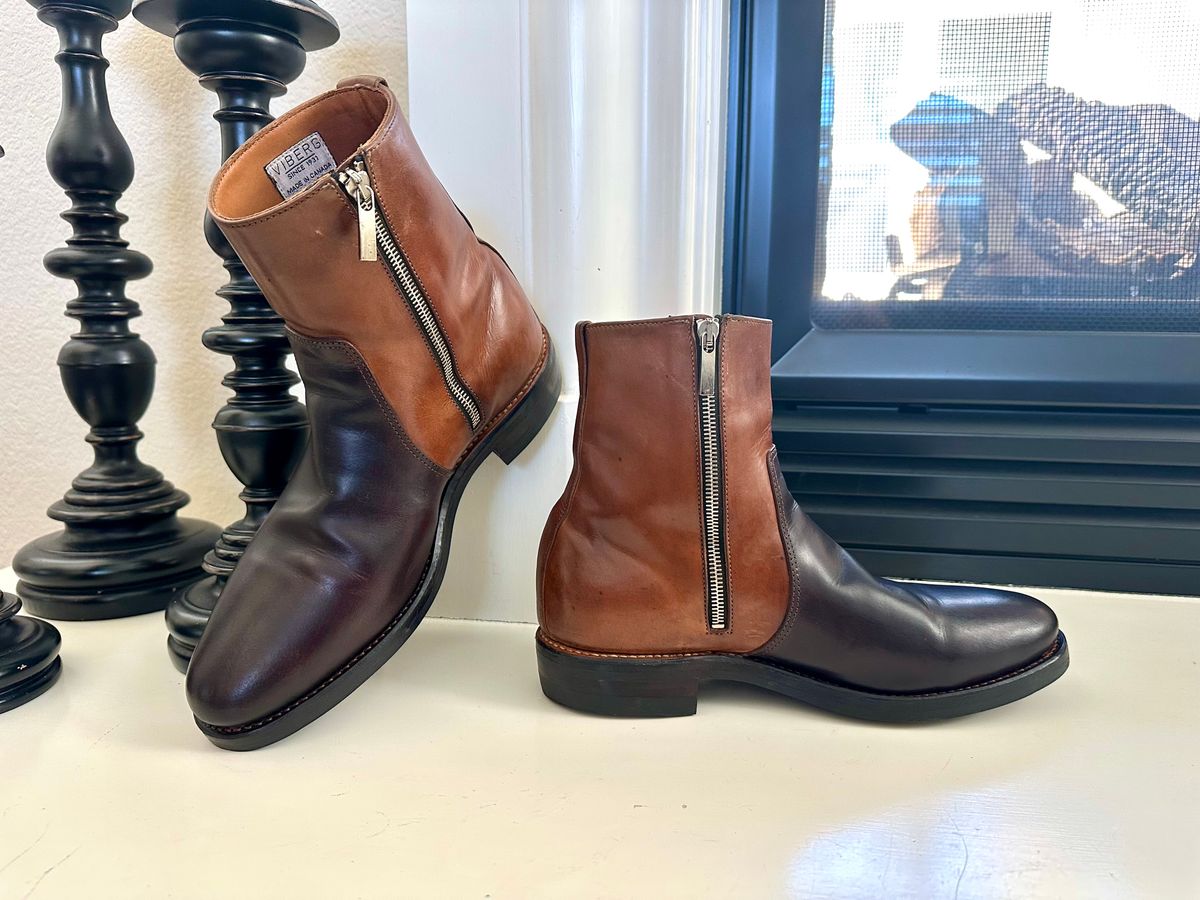 Photo by Suited_n_Booted on May 31, 2026 of the Viberg x Division Road Side Zip in Calf Nubuck Fango.