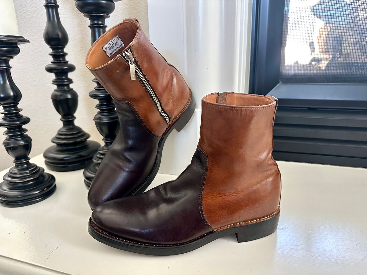 Photo by Suited_n_Booted on May 31, 2026 of the Viberg x Division Road Side Zip in Calf Nubuck Fango.