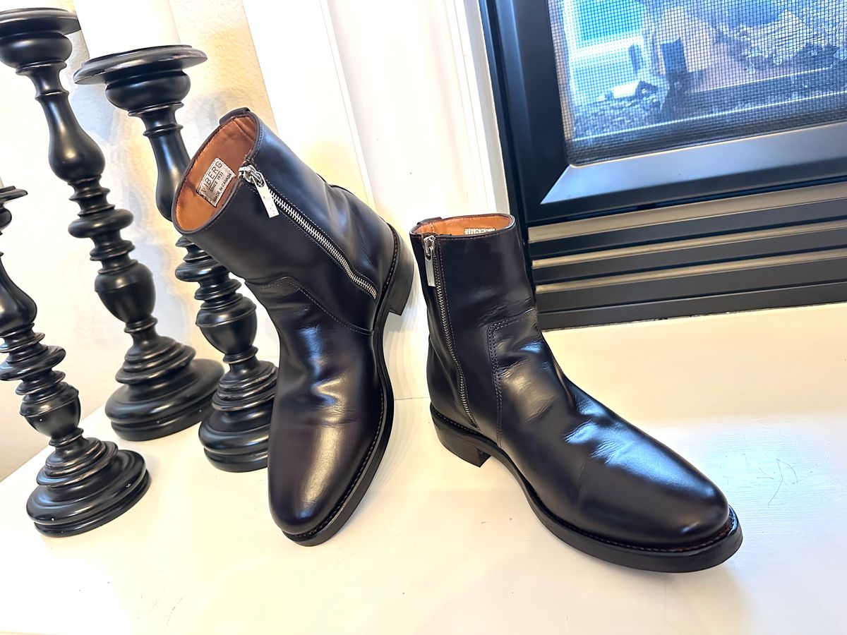 Photo by Suited_n_Booted on June 3, 2026 of the Viberg x Division Road Side Zip in Calf Nubuck Fango.